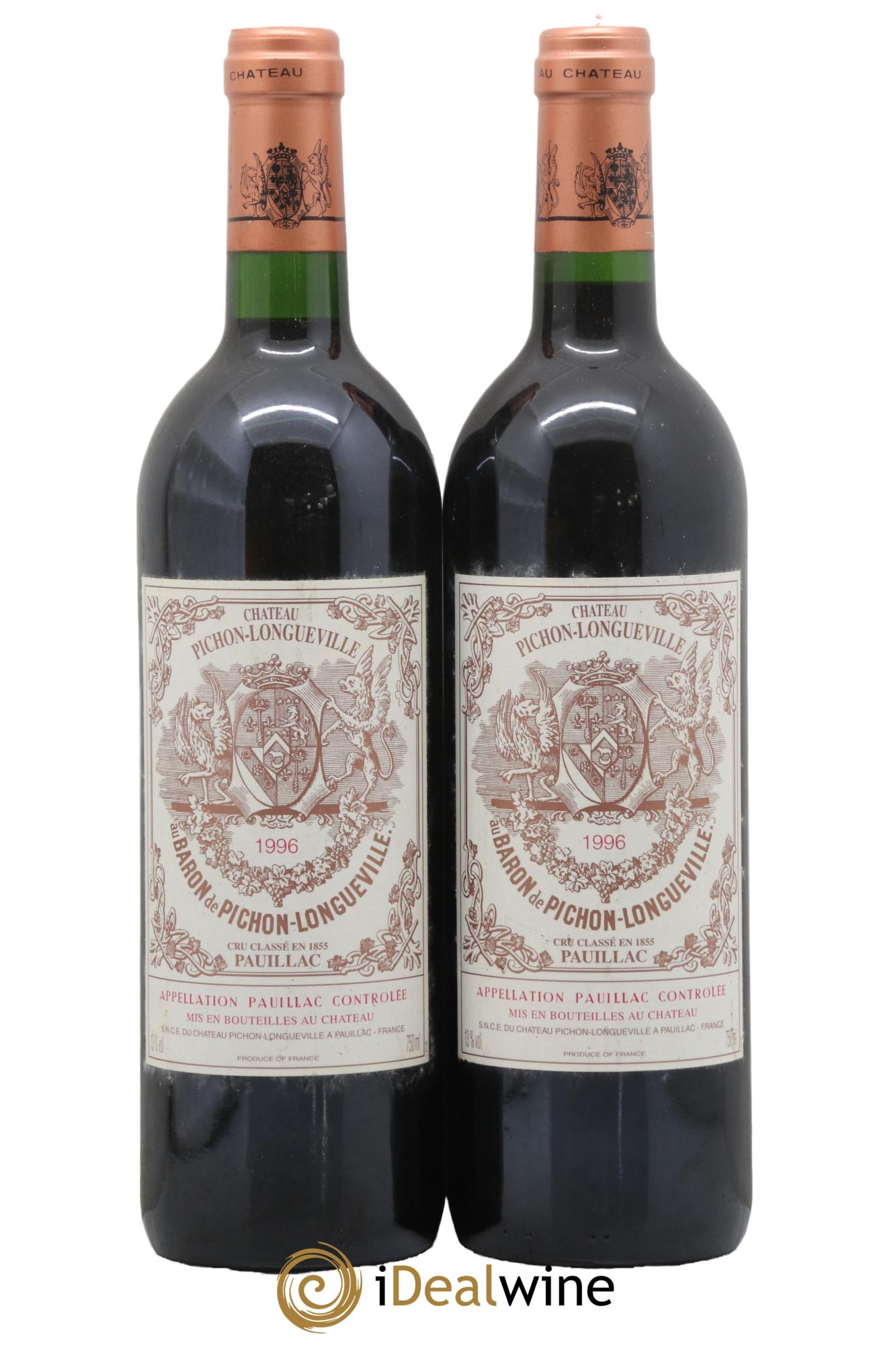 Pichon Longueville Baron 2ème Grand Cru Classé 1996 - Lot de 2 bouteilles - 0