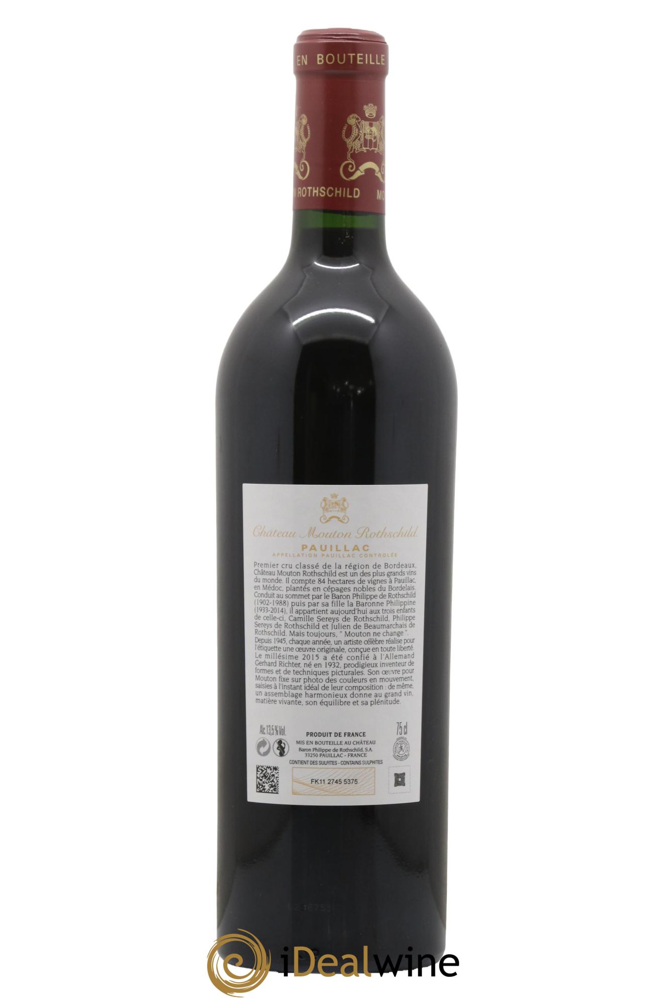 Château Mouton Rothschild 1er Grand Cru Classé 2015 - Lotto di 1 bottiglia - 2
