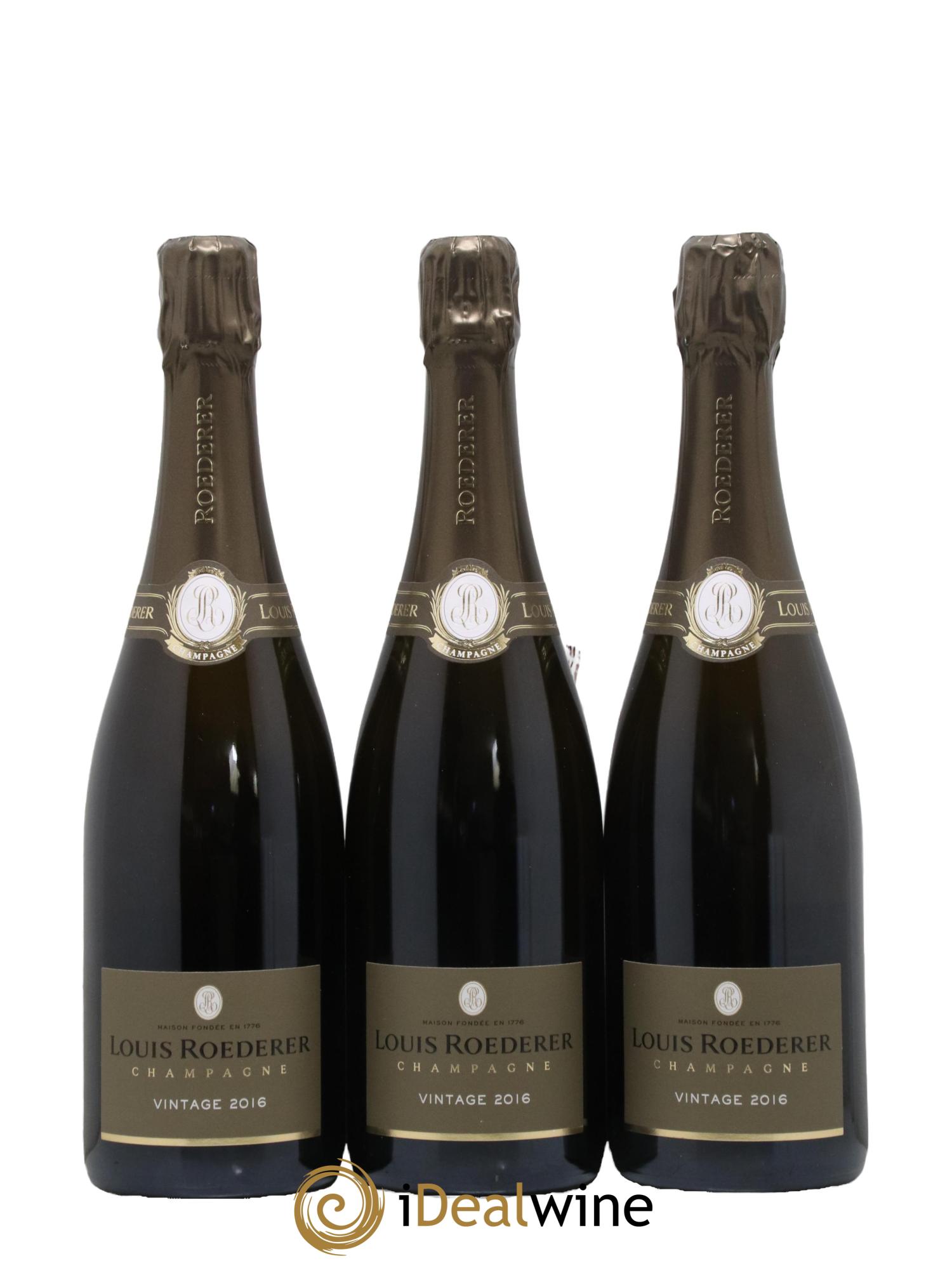 Millésimé Brut Louis Roederer 2016 - Lot of 3 bottles - 0
