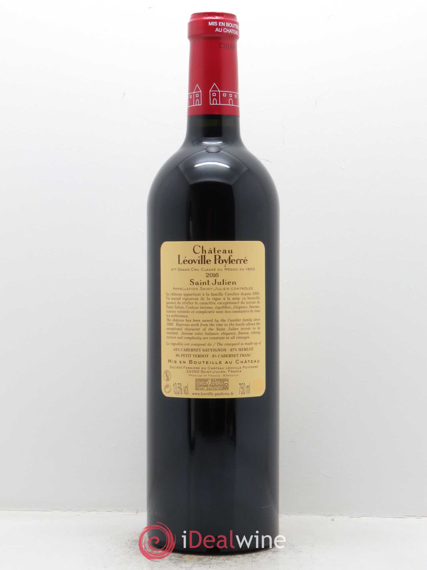 Château Léoville Poyferré 2ème Grand Cru Classé  2016 - Lot de 1 bouteille - 1