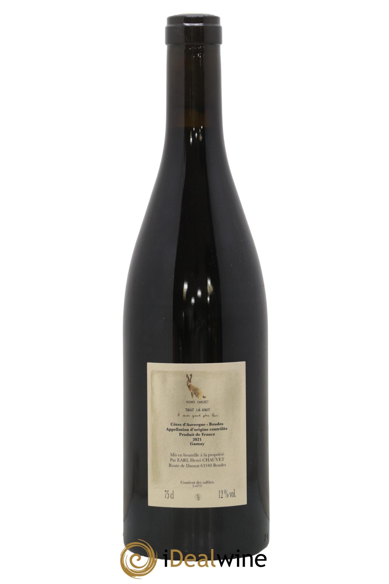 Côtes d'Auvergne Tout Là Haut Henri Chauvet 2021 - Posten von 1 Flasche - 1