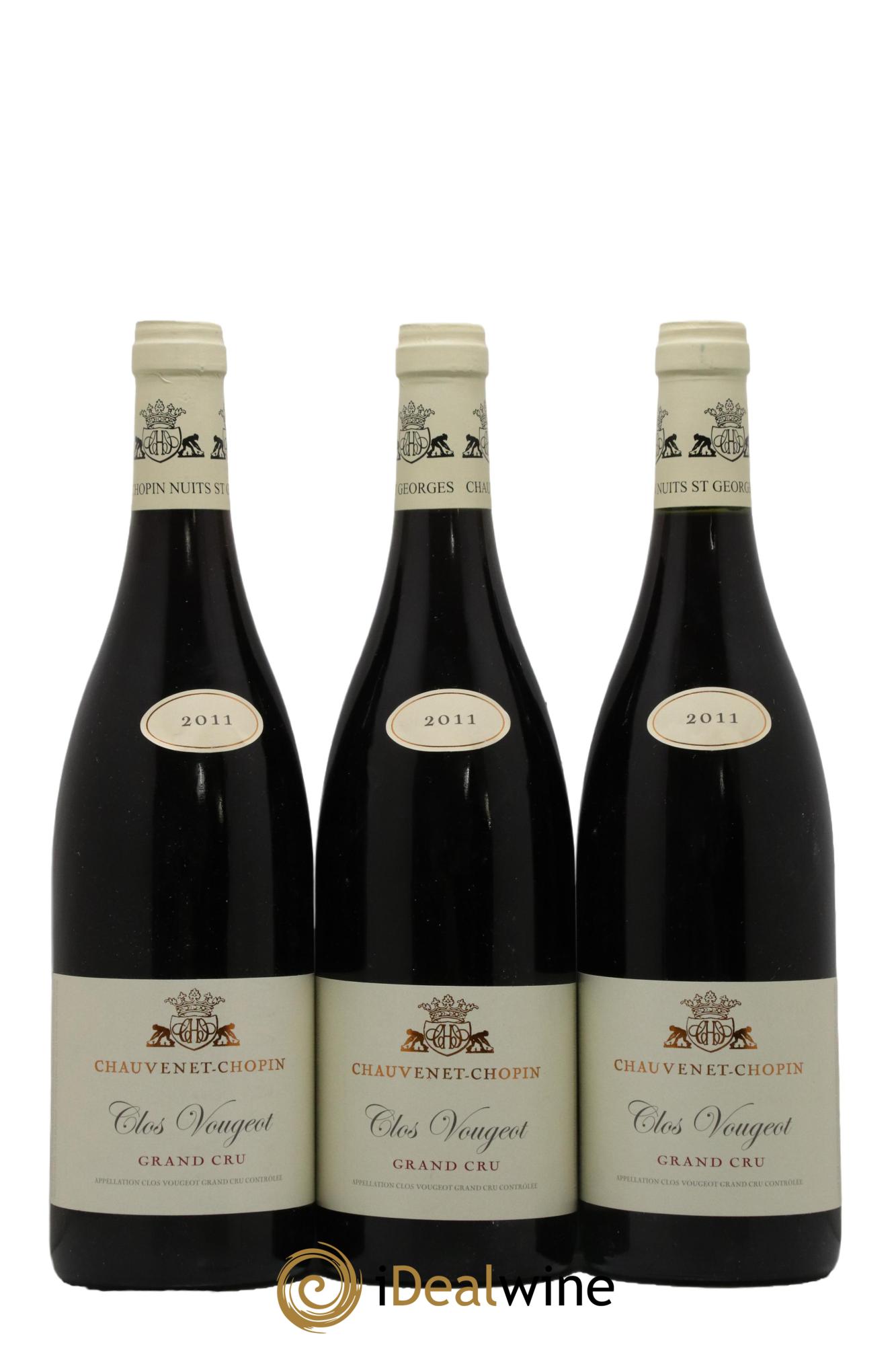 Clos de Vougeot Grand Cru Chauvenet-Chopin (Domaine) 2011 - Lot of 3 bottles - 0