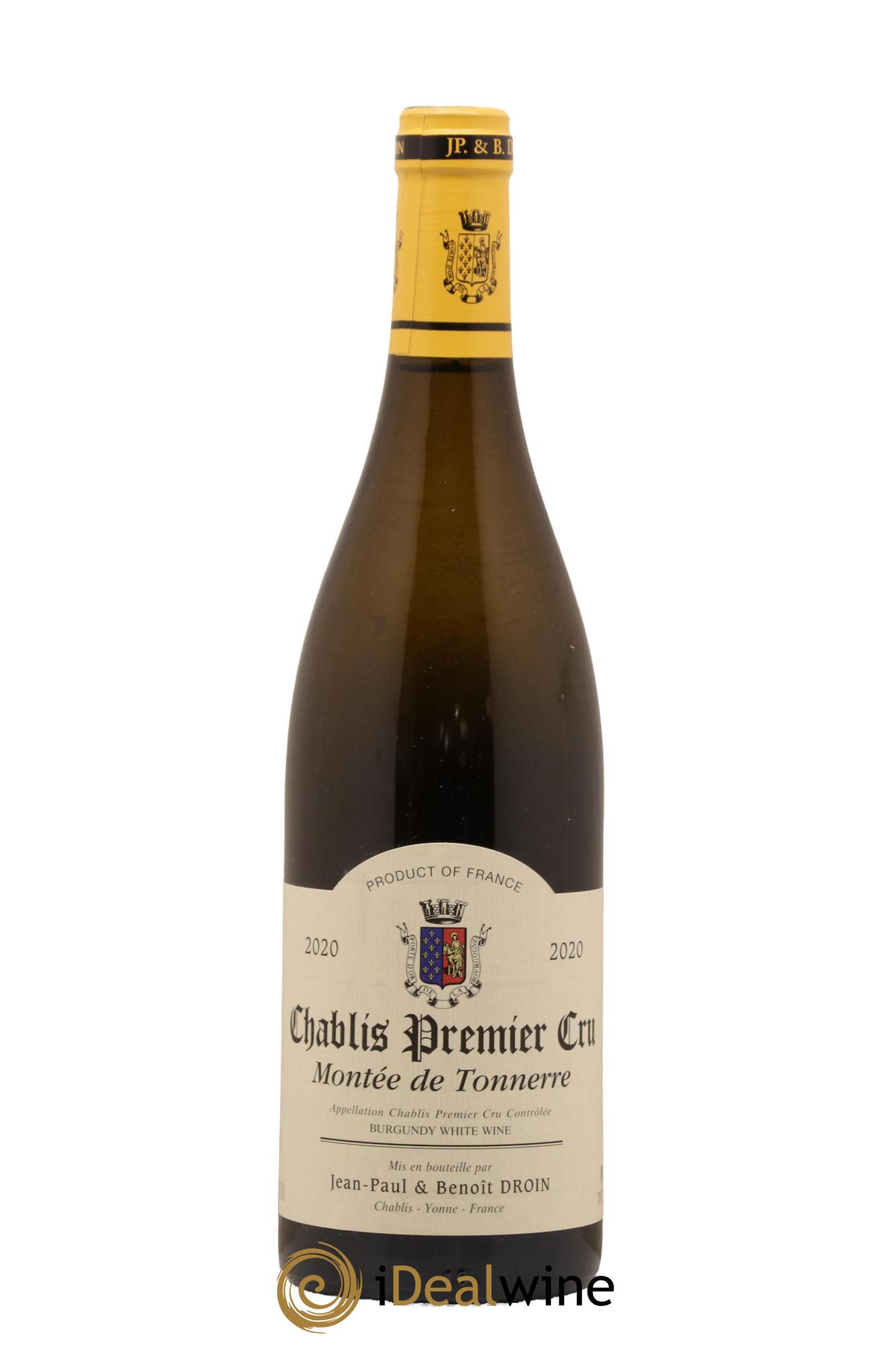 Chablis 1er Cru Montée de Tonnerre Jean-Paul & Benoît Droin (Domaine) 2020 - Lot de 1 bouteille - 0