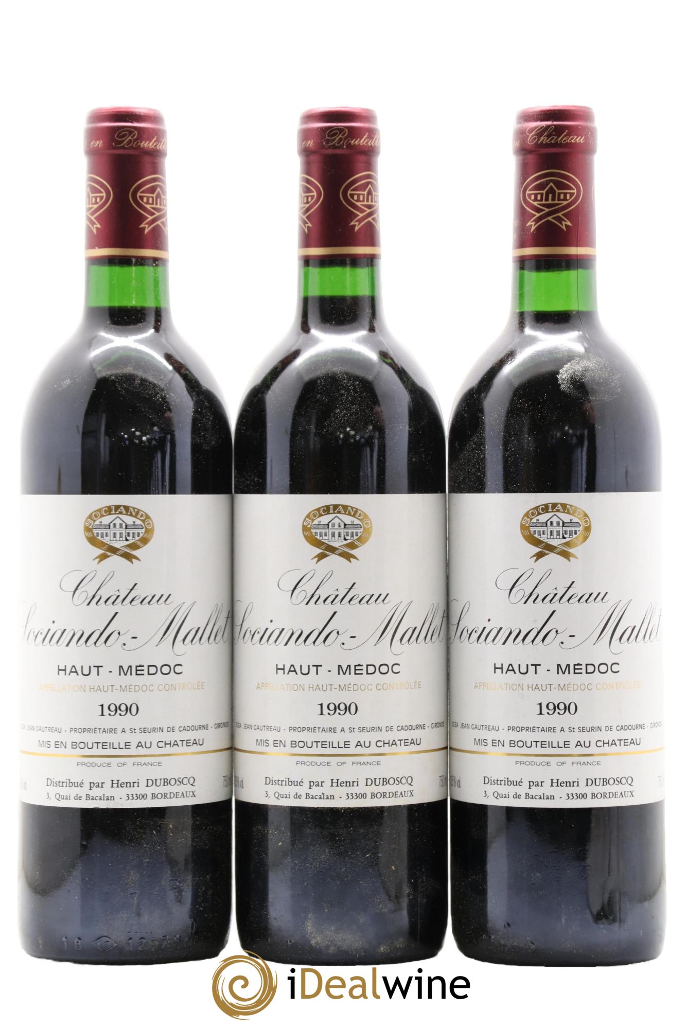 Château Sociando Mallet 1990 - Lot de 12 bouteilles - 4