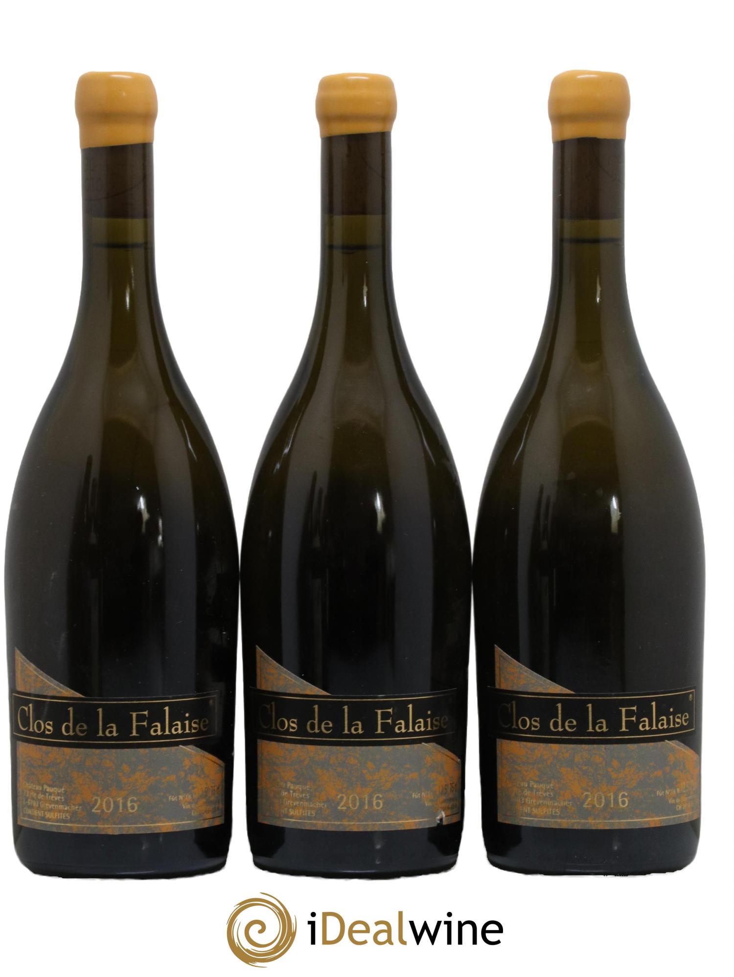 Vins Etrangers Luxembourg Clos de la Falaise Chateau Pauque 2016 - Lot de 3 bouteilles - 0