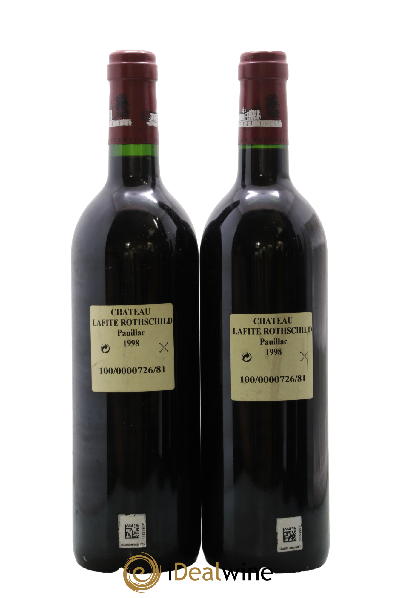 Château Lafite Rothschild 1er Grand Cru Classé 1998 - Lotto di 2 bottiglie - 1