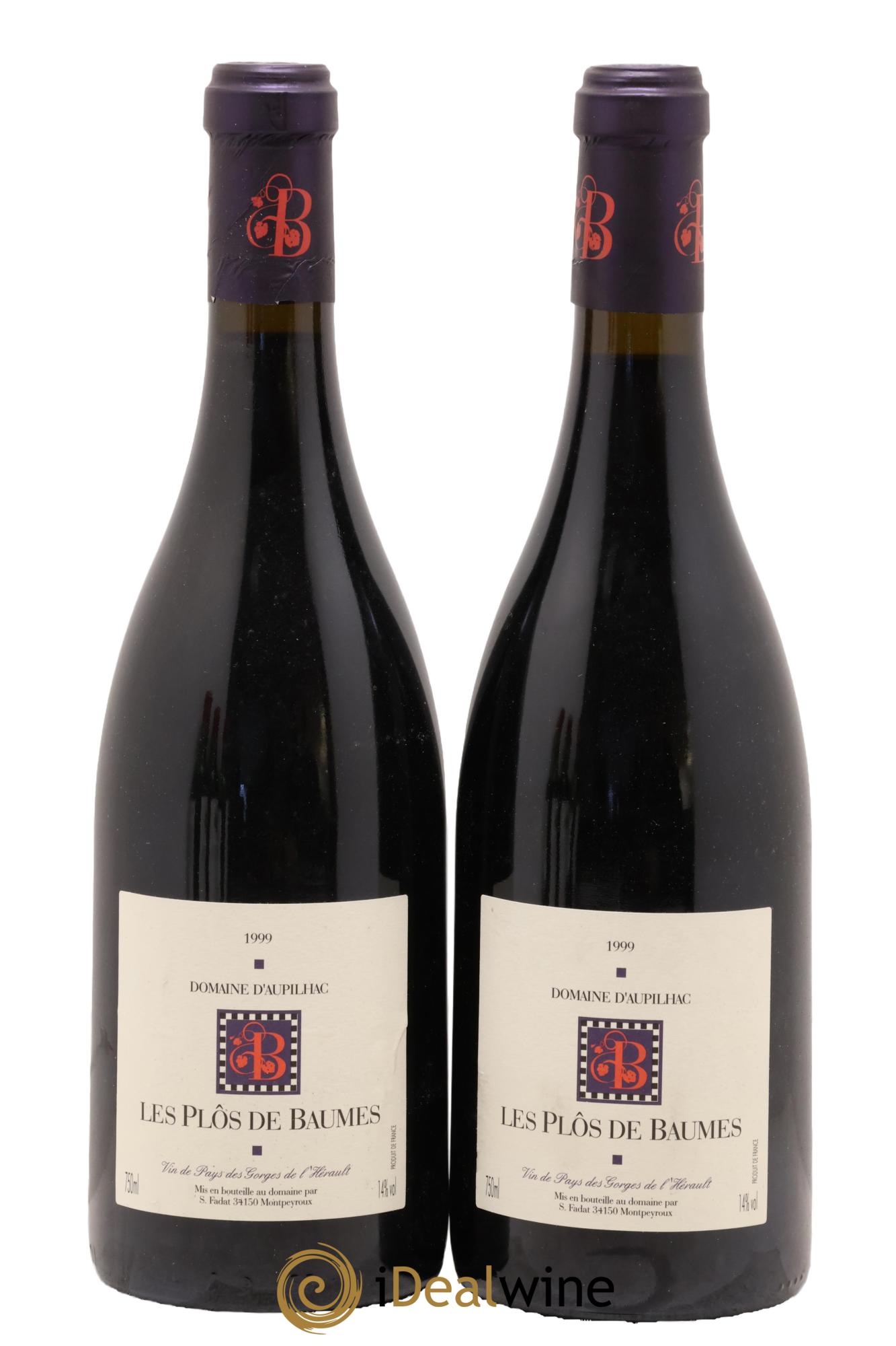 Pays d'Hérault Les Plôs De Beaume Domaine D'Aupilhac Sylvain Fadat 1999 - Lotto di 2 bottiglie - 0