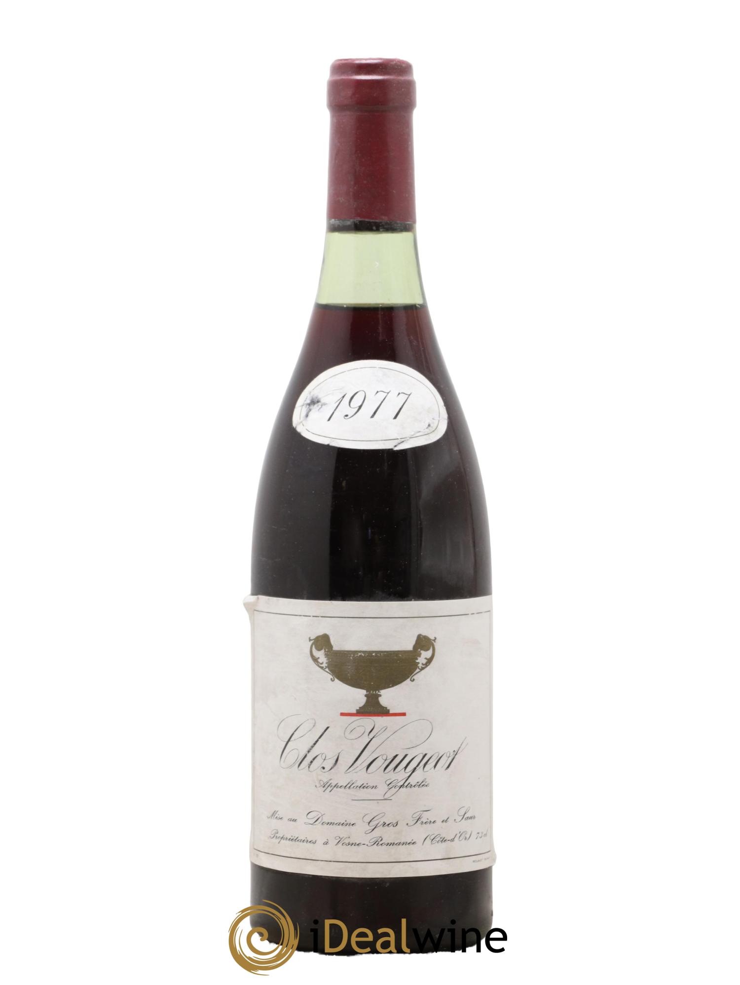 Clos de Vougeot Grand Cru Gros Frère & Soeur Domaine Gros Frère et Sœur 1977 - Lot de 1 bouteille - 0