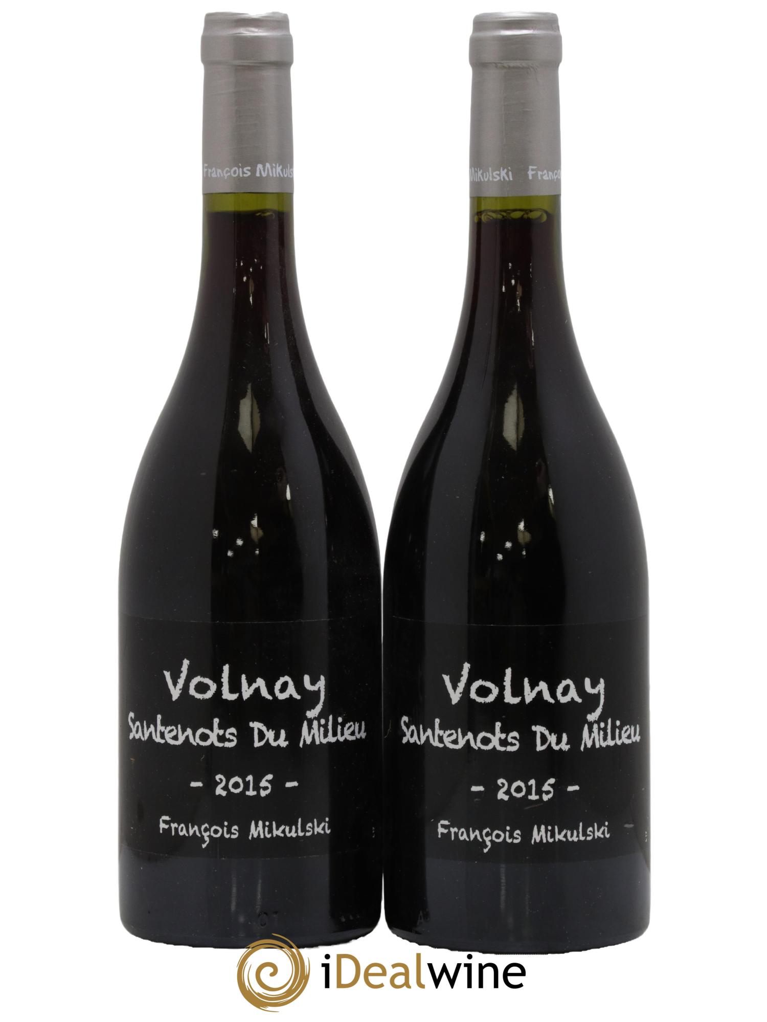 Volnay 1er Cru Santenots du Milieu François Mikulski 2015 - Lotto di 2 bottiglie - 0