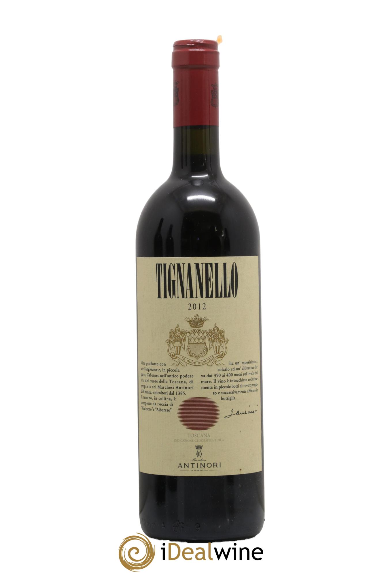 Toscana IGT Tignanello Tenuta Tignanello - Marchesi Antinori 2012 - Lot de 1 bouteille - 0