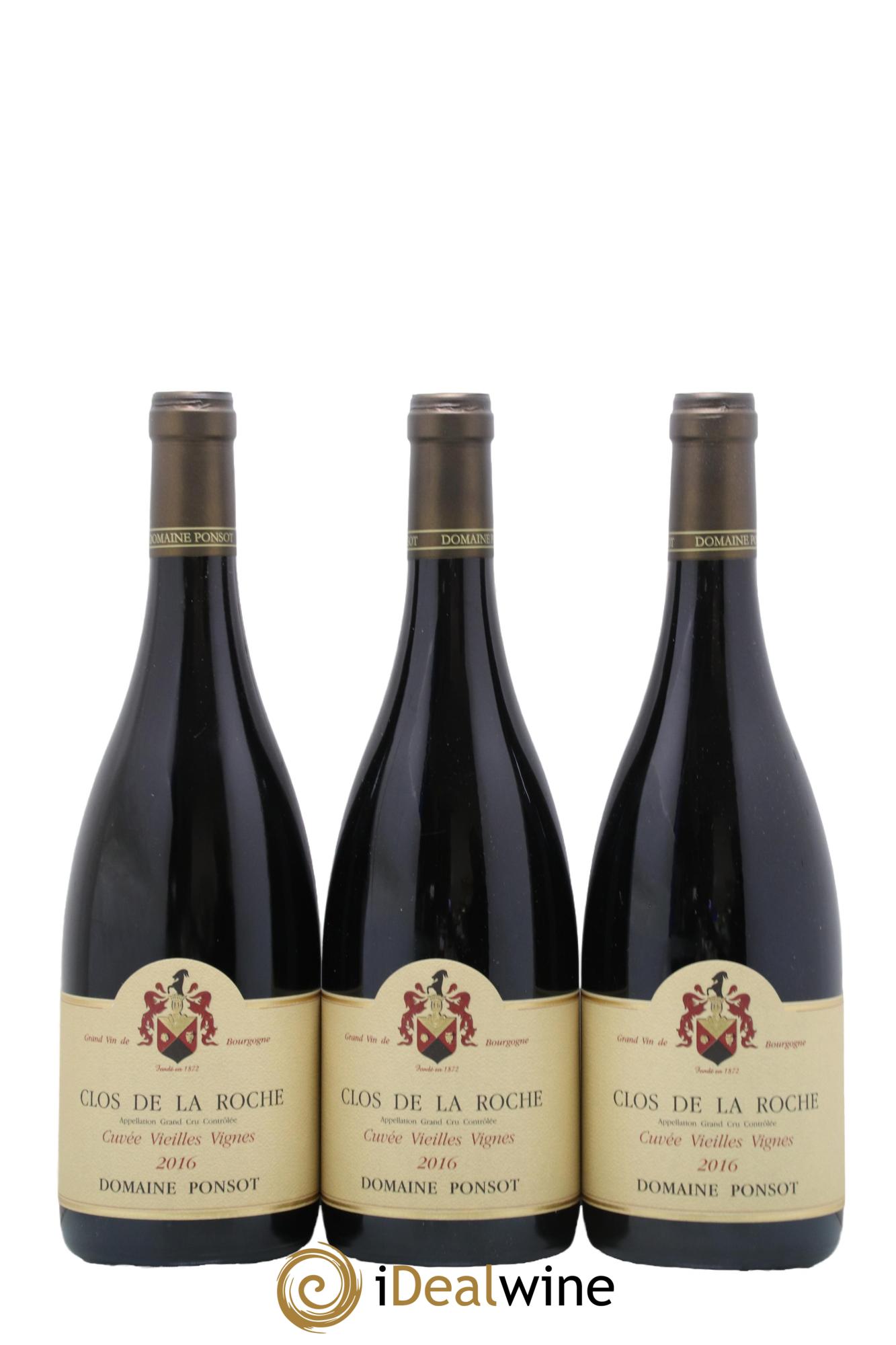 Clos de la Roche Grand Cru Vieilles Vignes Ponsot (Domaine) 2016 - Lot de 3 bouteilles - 0