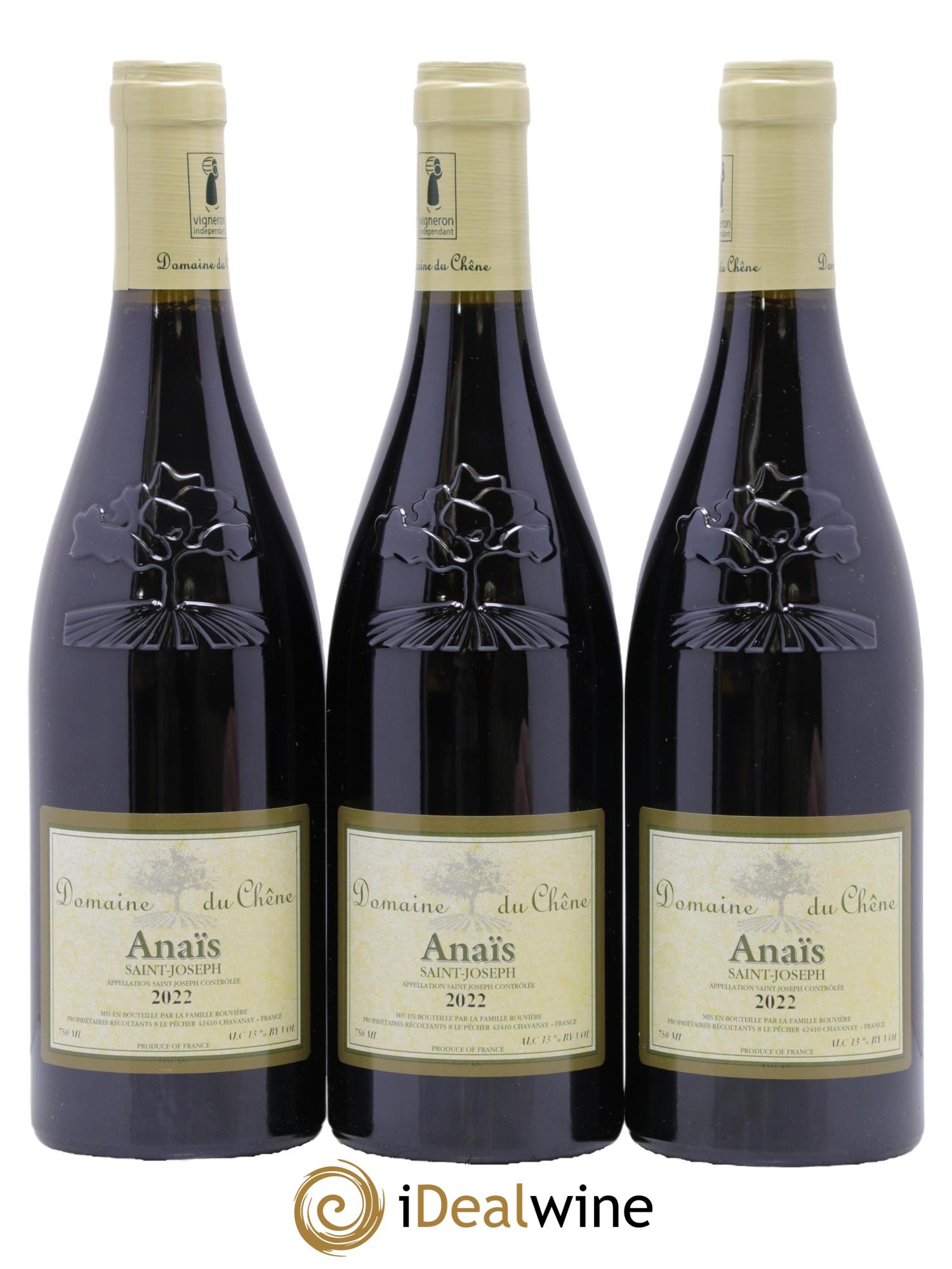 Saint-Joseph Anaïs Domaine Du Chêne 2022 - Posten von 3 Flaschen - 0
