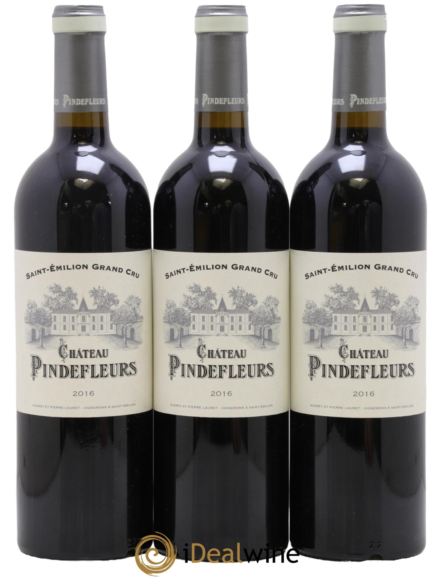 Saint-Émilion Grand Cru Château Pindefleurs 2016 - Posten von 3 Flaschen - 0