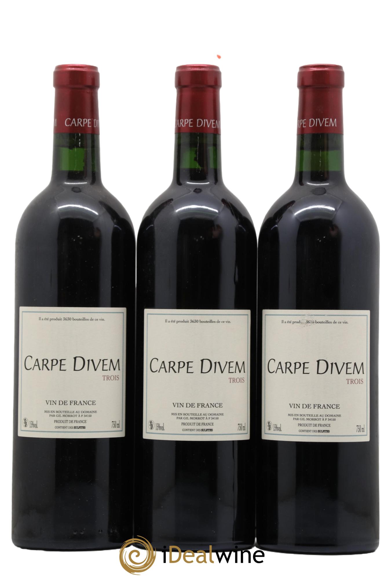 Vin de France Carpe Divem Trois Gil Morrot - Lot de 3 bouteilles - 0