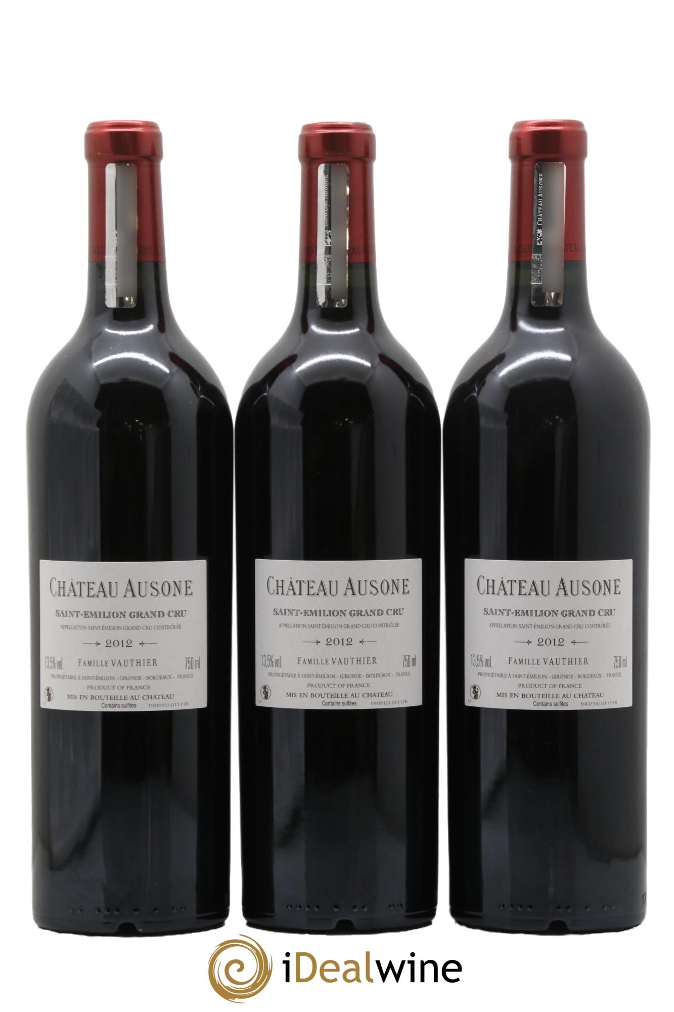 Château Ausone 1er Grand Cru Classé A 2012 - Lotto di 3 bottiglie - 1