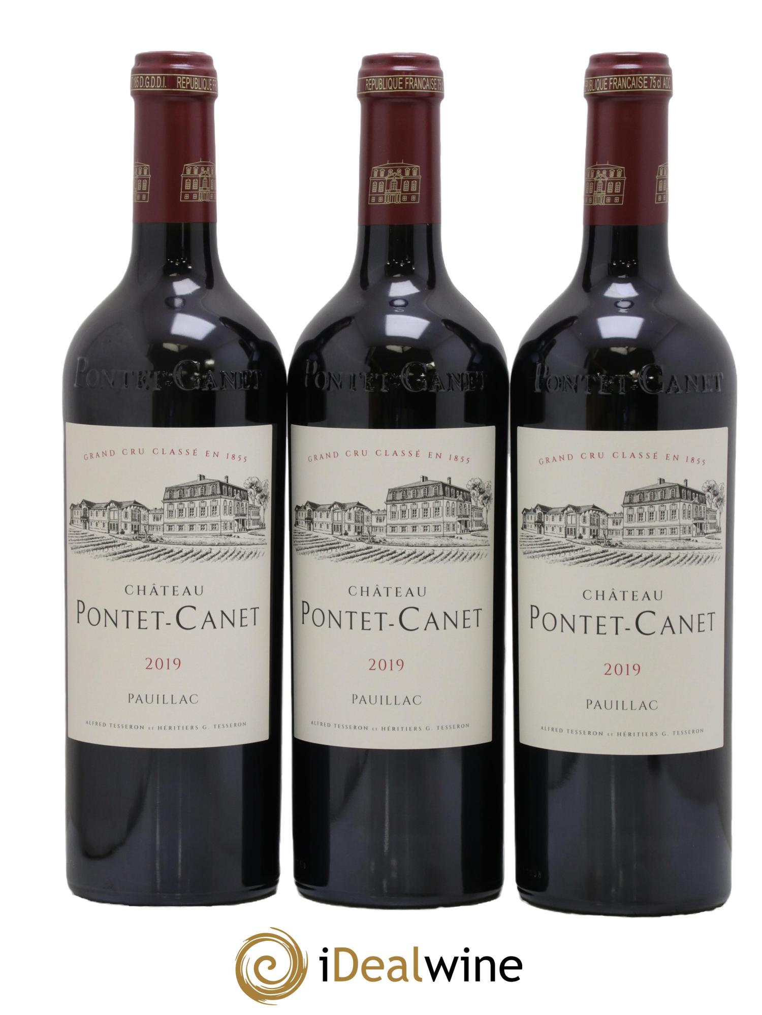 Château Pontet Canet 5ème Grand Cru Classé 2019 - Lotto di 3 bottiglie - 0