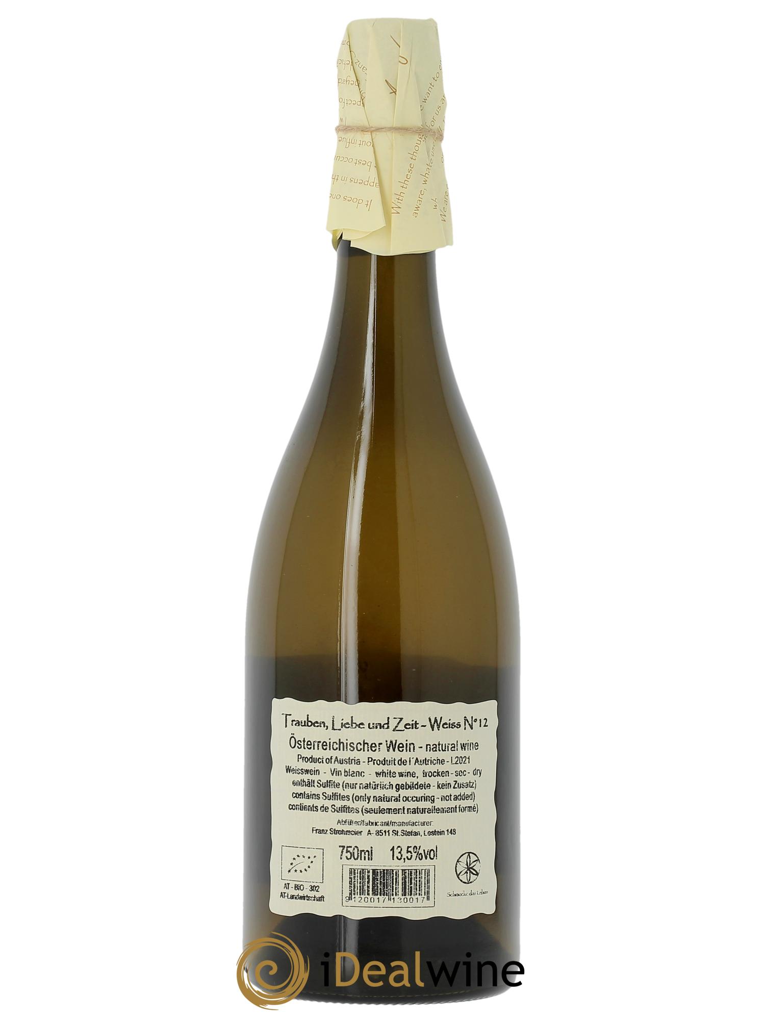 Weinland Österreich Autriche Franz Strohmeier TLZ Weiss Nr.12  2021 - Lot de 1 bouteille - 1