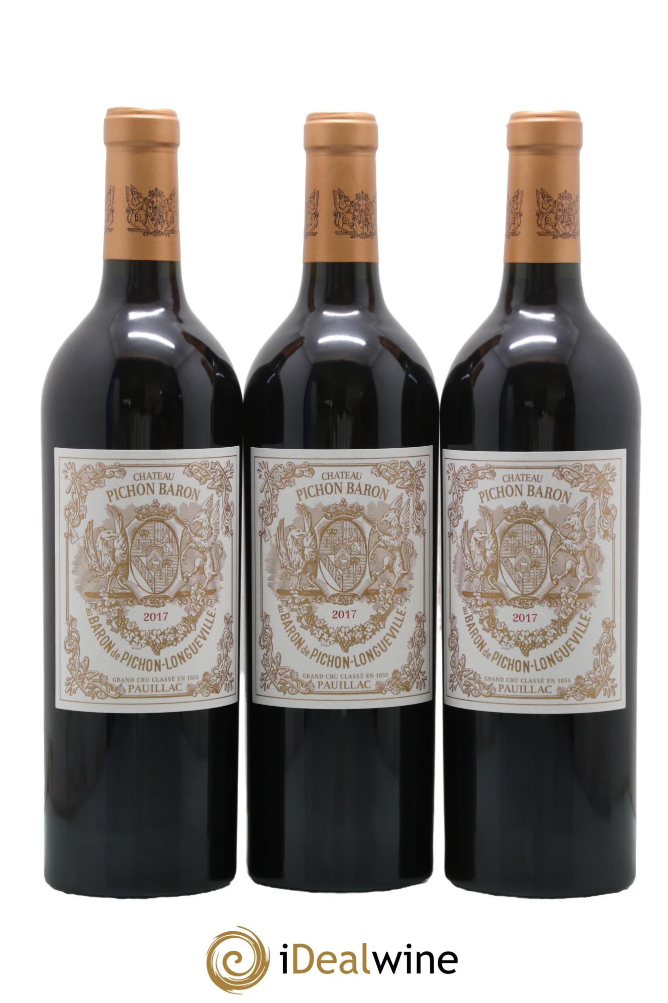 Pichon Longueville Baron 2ème Grand Cru Classé 2017 - Lot de 3 bouteilles - 0