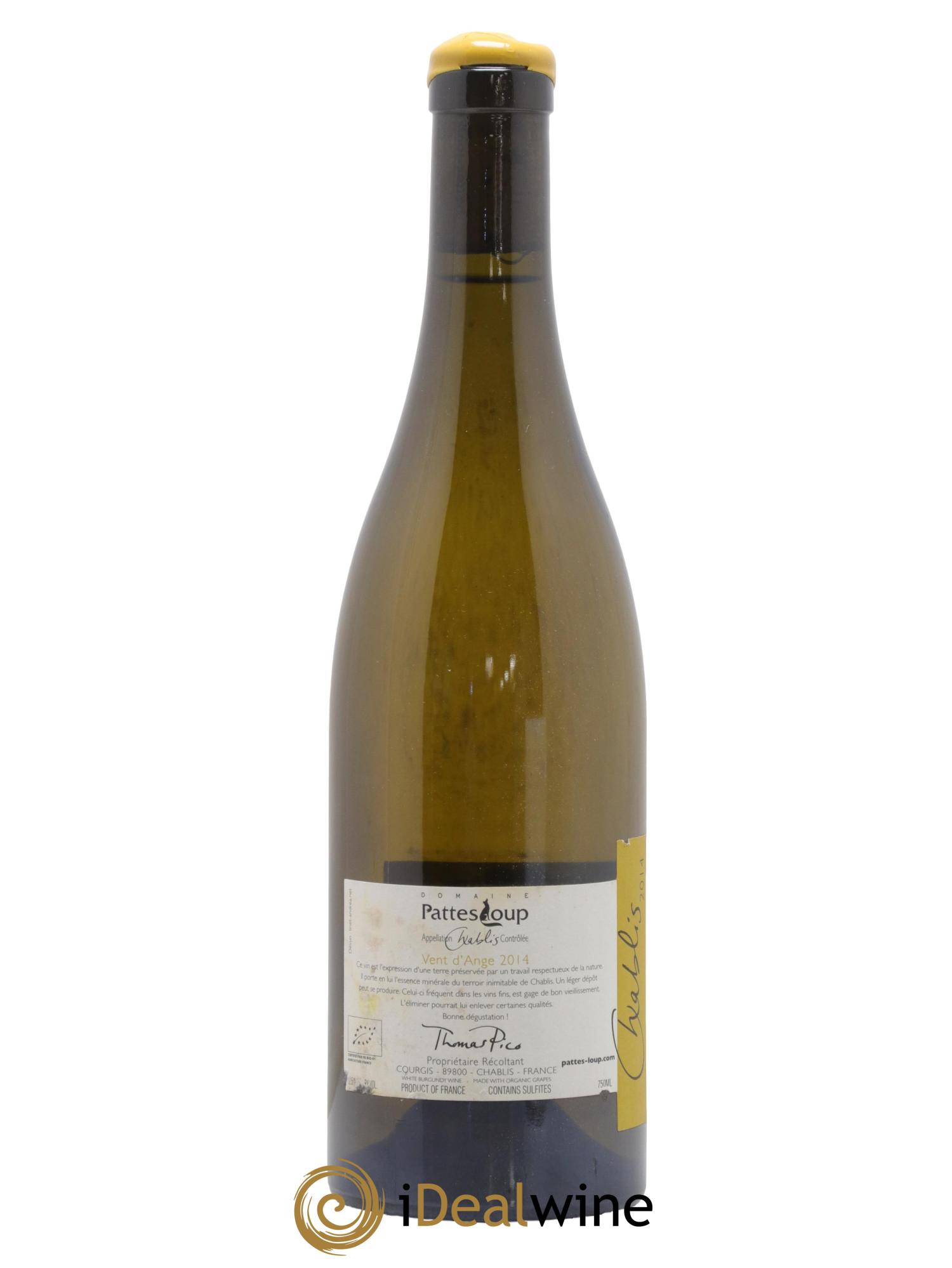 Chablis Vent d'Ange Pattes Loup (Domaine) 2014 - Lot de 1 bouteille - 1
