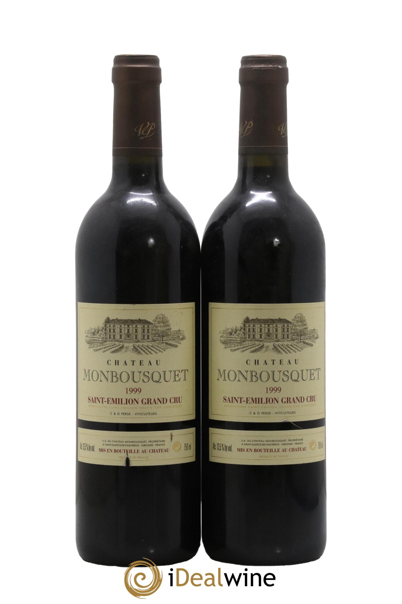 Château Monbousquet Grand Cru Classé 1999 - Lot de 2 bouteilles - 0