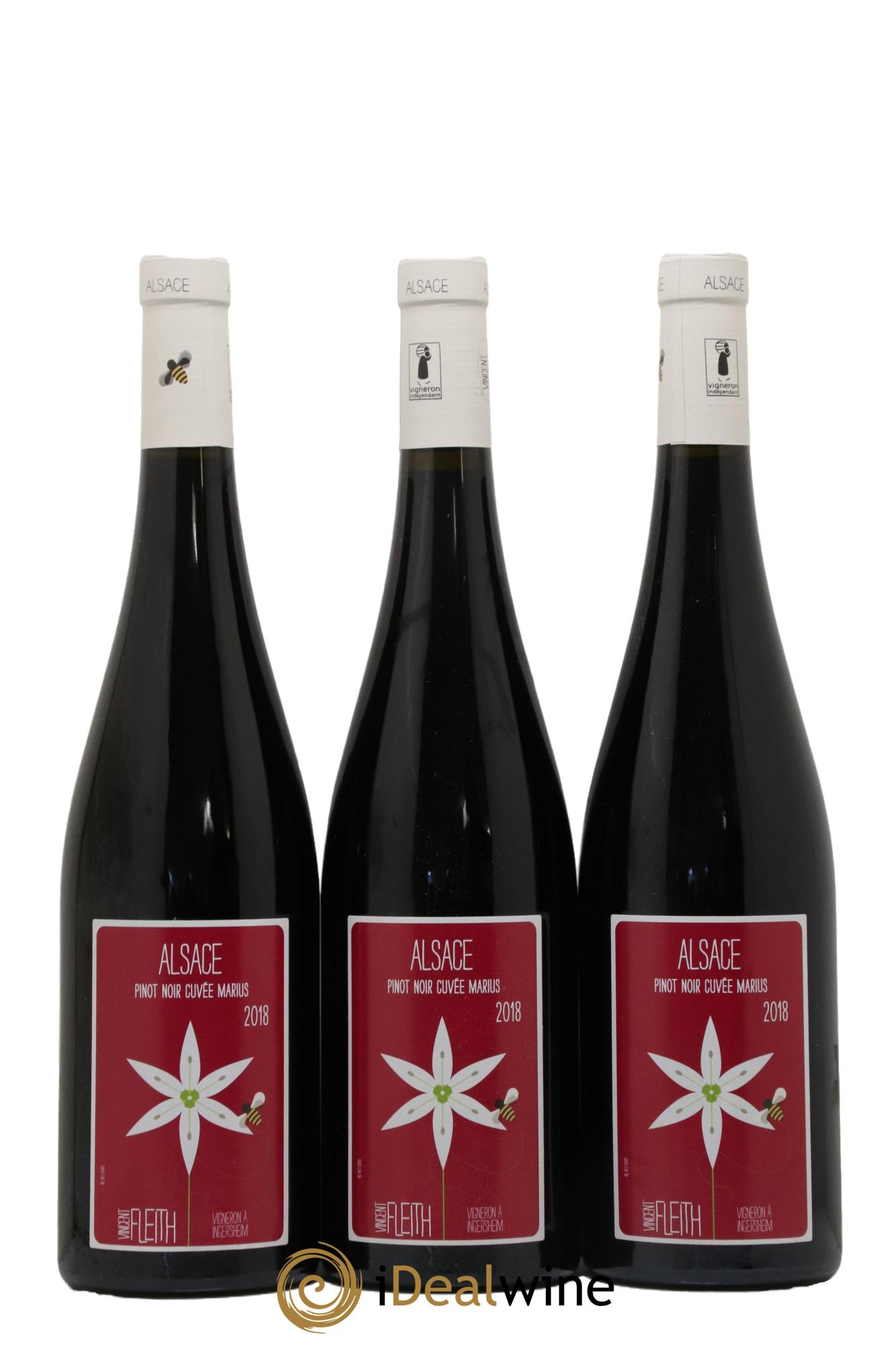 Alsace Pinot Noir Cuvée Marius Vincent Fleith 2018 - Lot de 3 bouteilles - 0