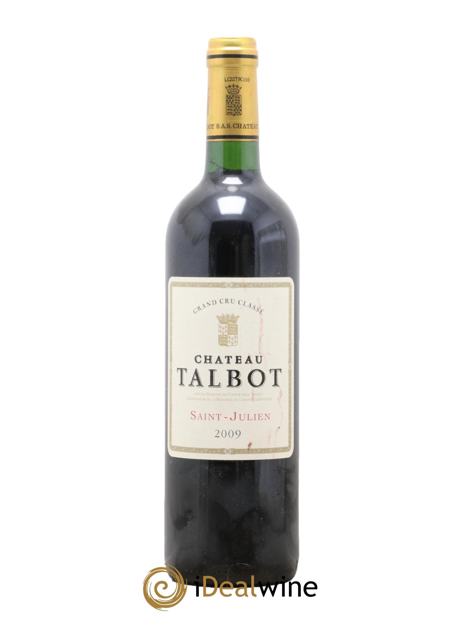 Château Talbot 4ème Grand Cru Classé 2009 - Lot de 1 bouteille - 0