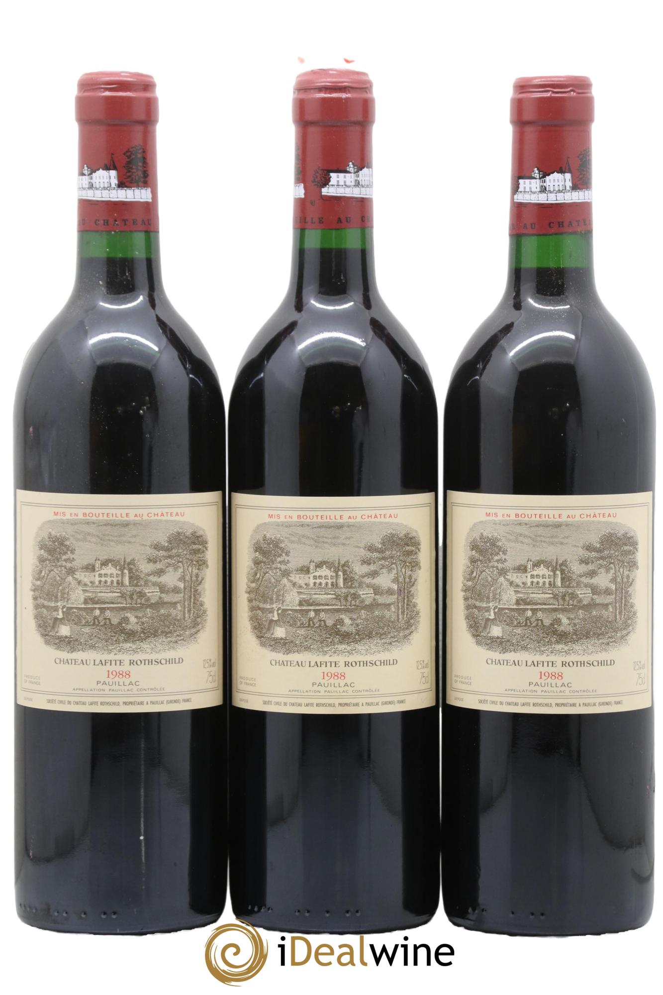 Château Lafite Rothschild 1er Grand Cru Classé 1988 - Posten von 3 Flaschen - 0