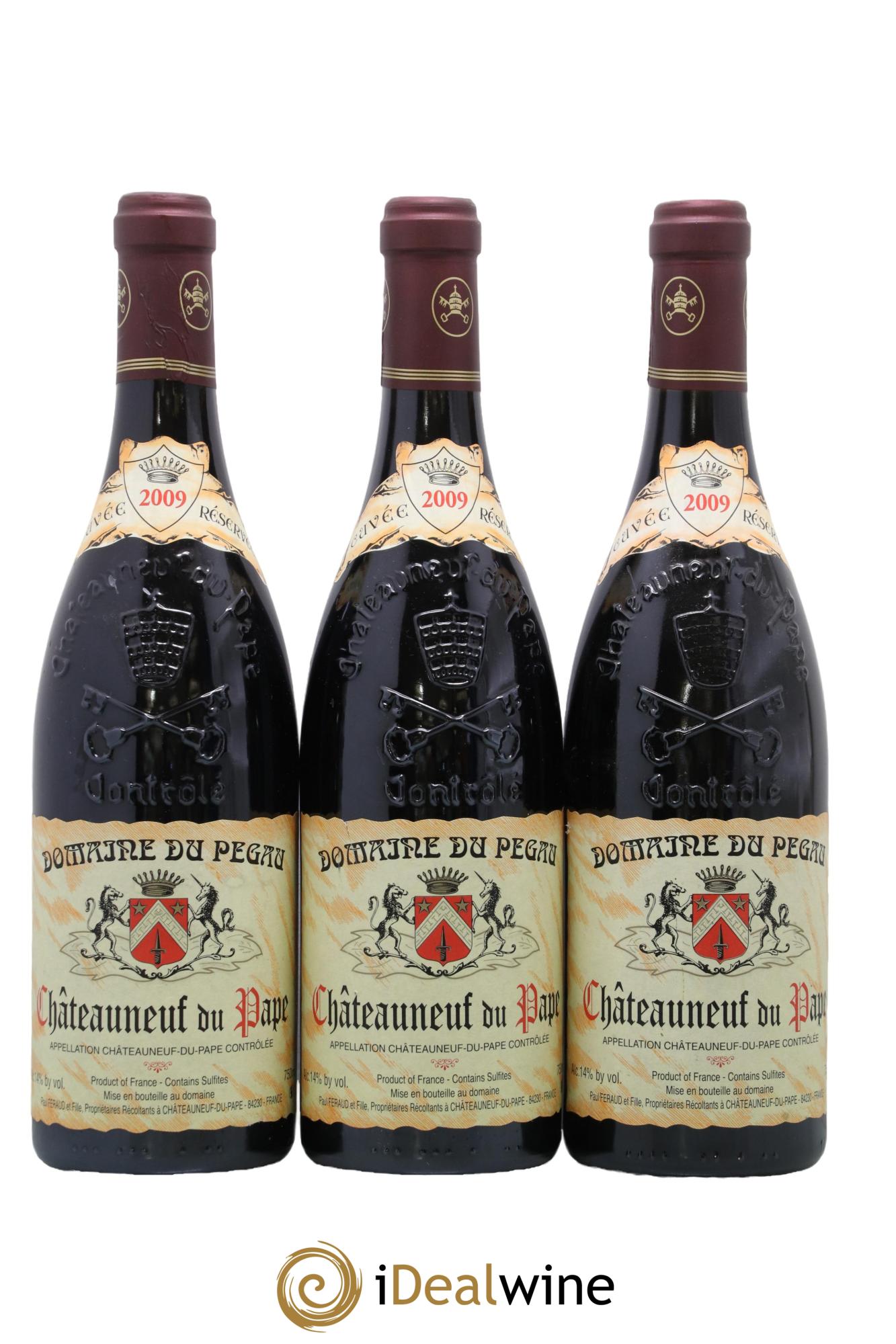 Châteauneuf-du-Pape Domaine du Pégau Cuvée Réservée Paul et Laurence Féraud 2009 - Lot of 3 bottles - 0