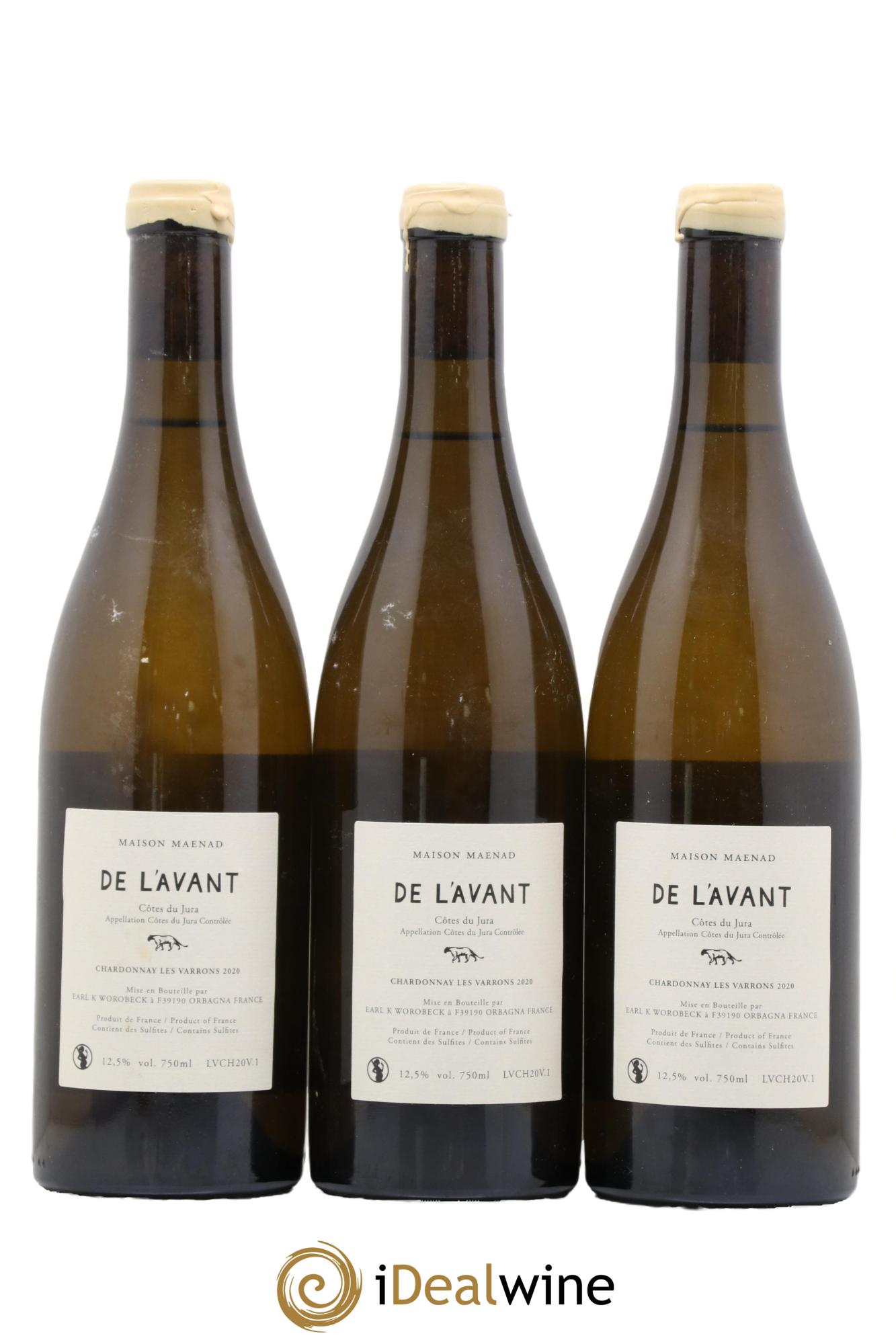 Côtes du Jura De l'Avant Les Varrons Katie Worobeck Maison Maenad 2020 - Lot de 3 bouteilles - 1