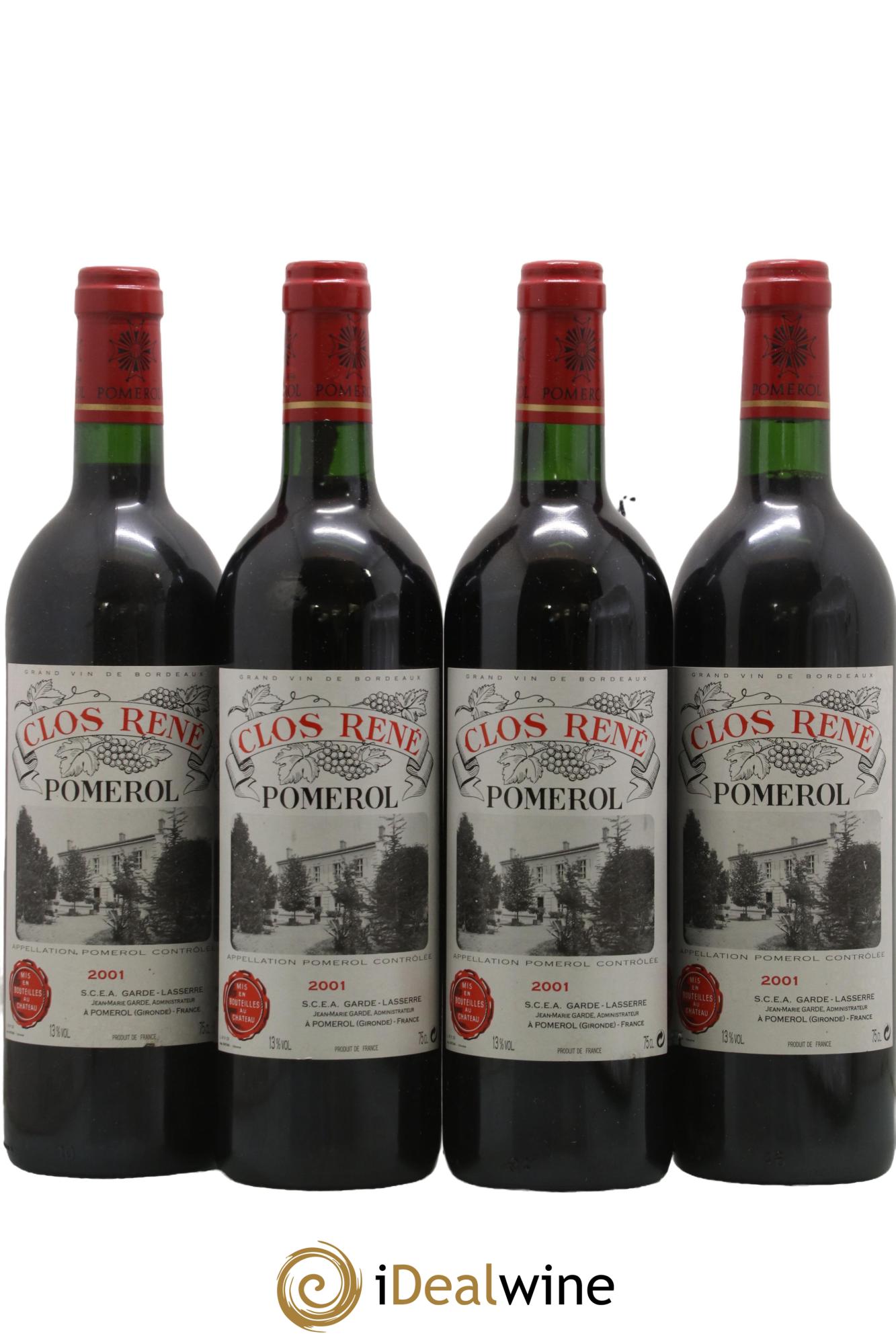 Clos René 2001 - Lot of 4 bottles - 0