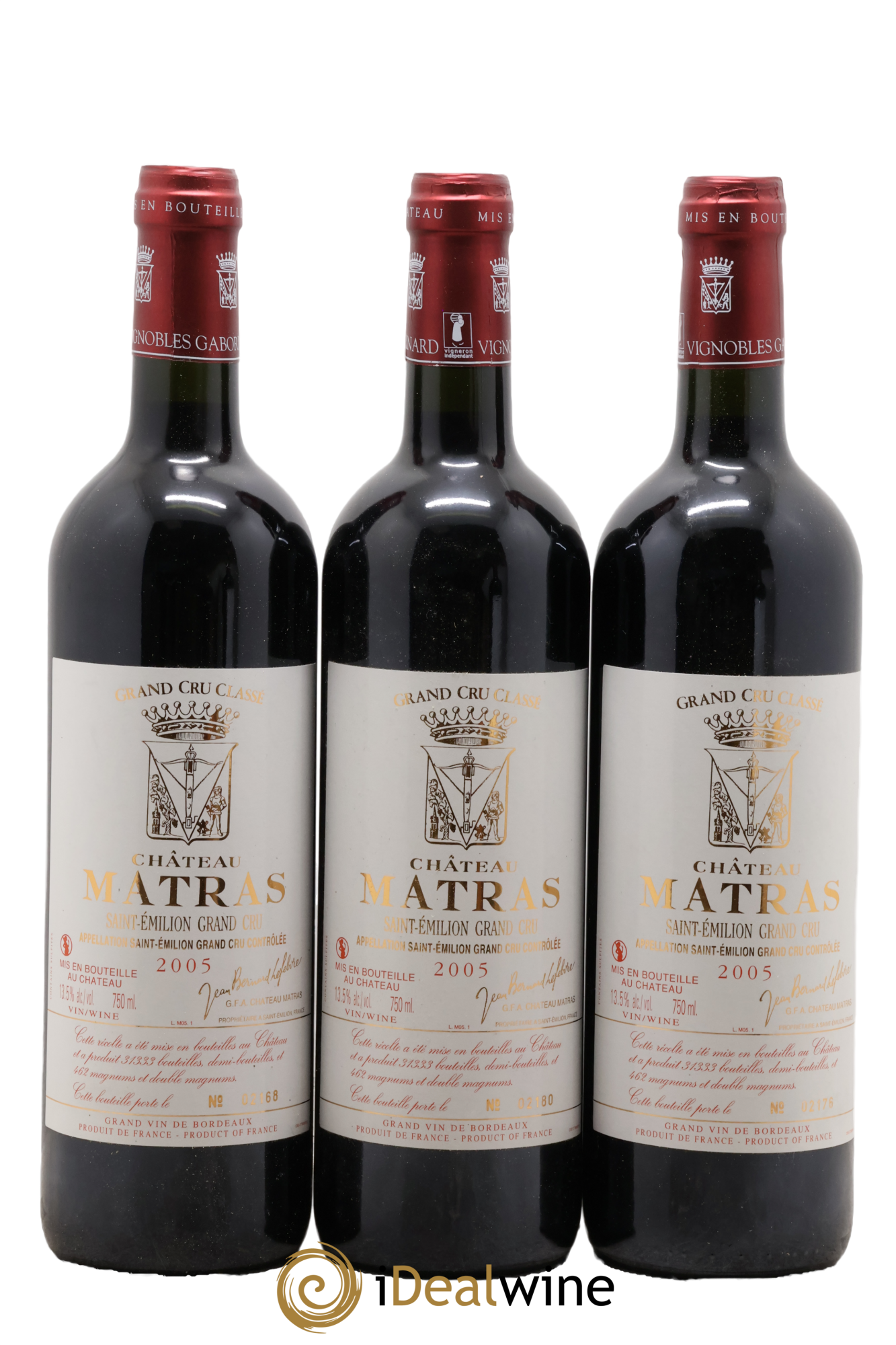 Château Matras 2005 - Lot de 3 bouteilles - 0