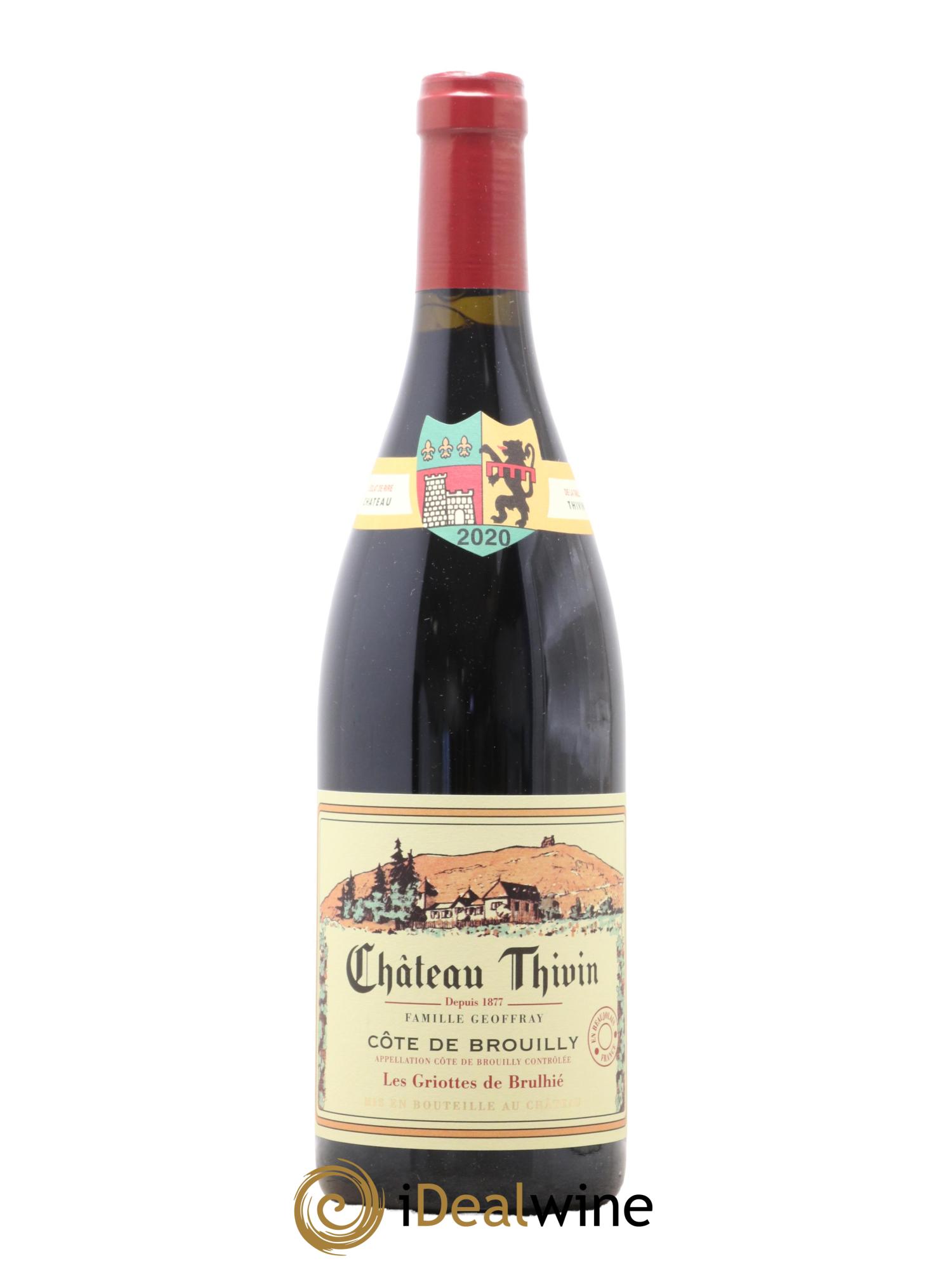 Côte de Brouilly Les Griottes de Brulhié Château Thivin 2020 - Lot de 1 bouteille - 0