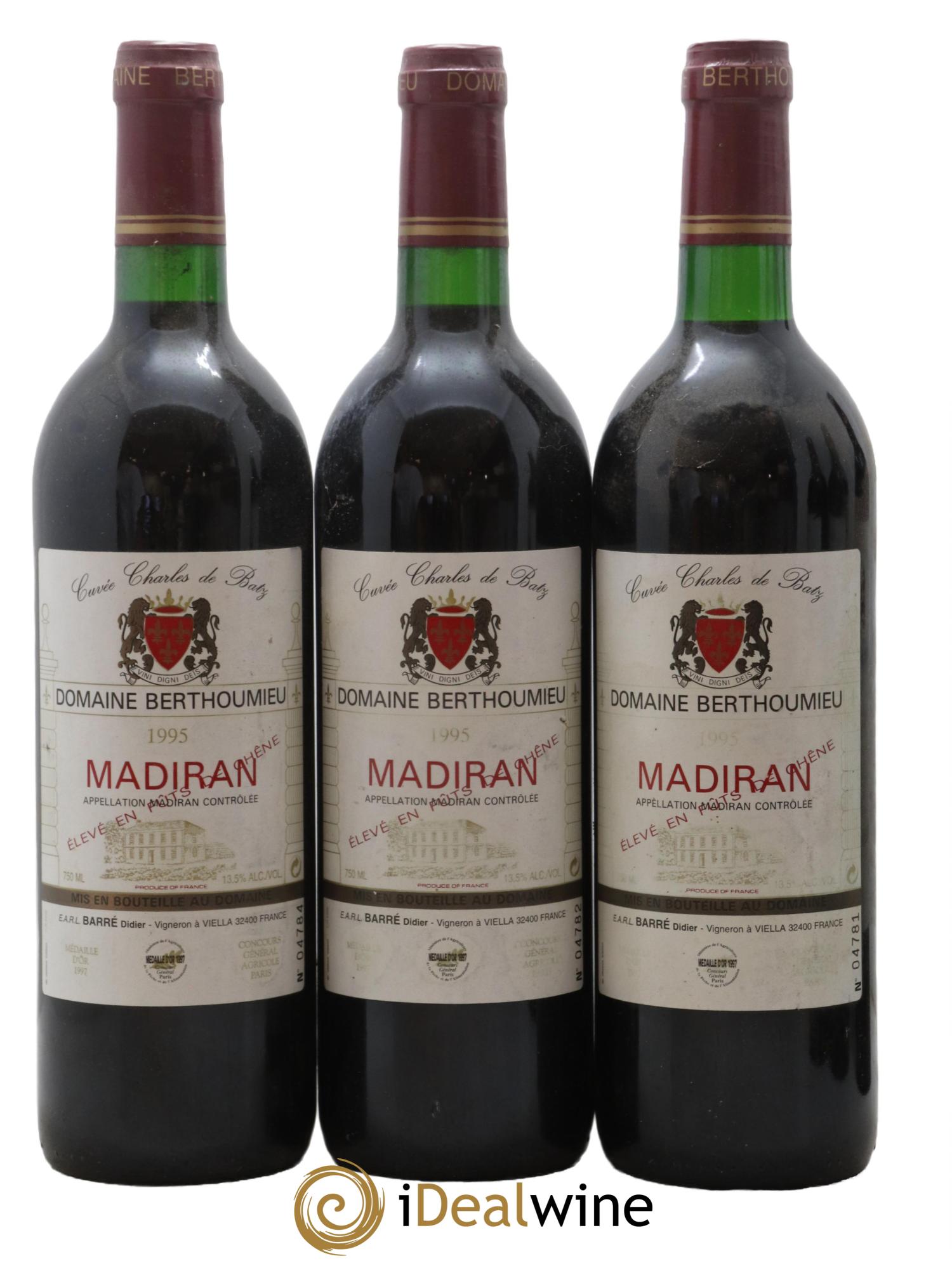 Madiran Cuvee Charles de Batz Domaine Berthoumieu 1995 - Lot de 6 bouteilles - 2