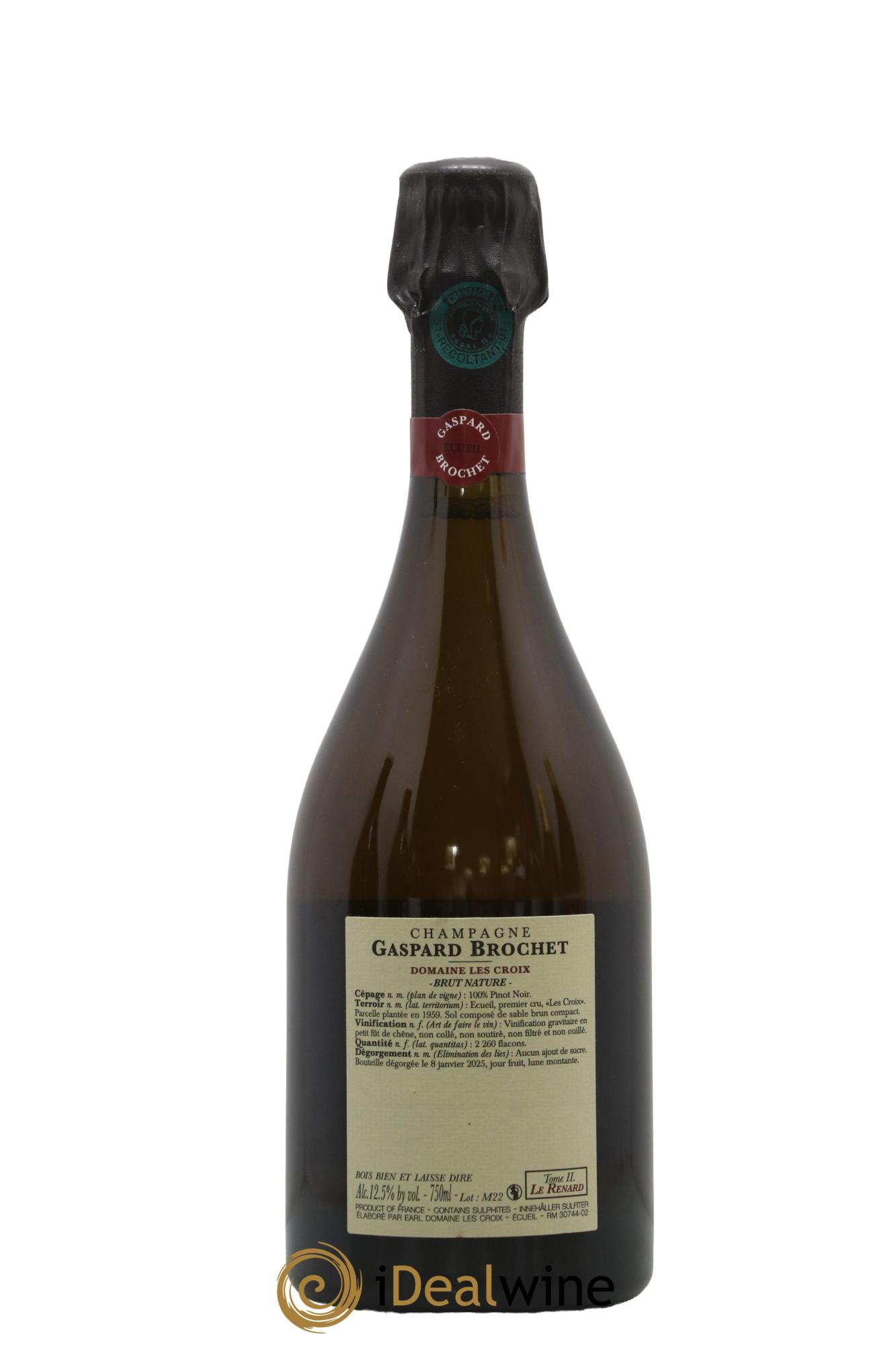 Le Renard Tome II Gaspard Brochet - Lot de 1 bouteille - 1