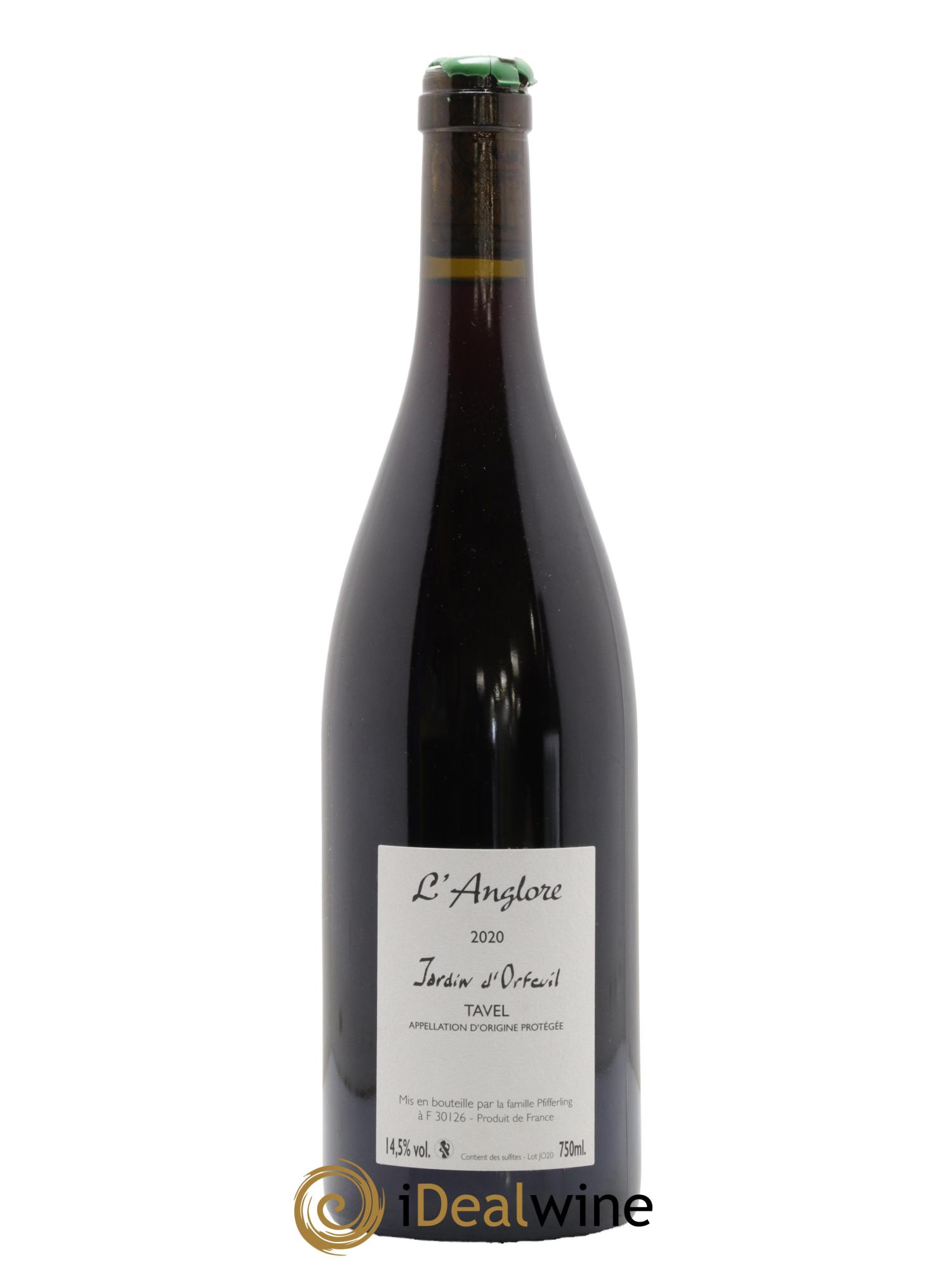 Tavel Jardin D'Orfeuil L'Anglore 2020 - Lot de 1 bouteille - 1