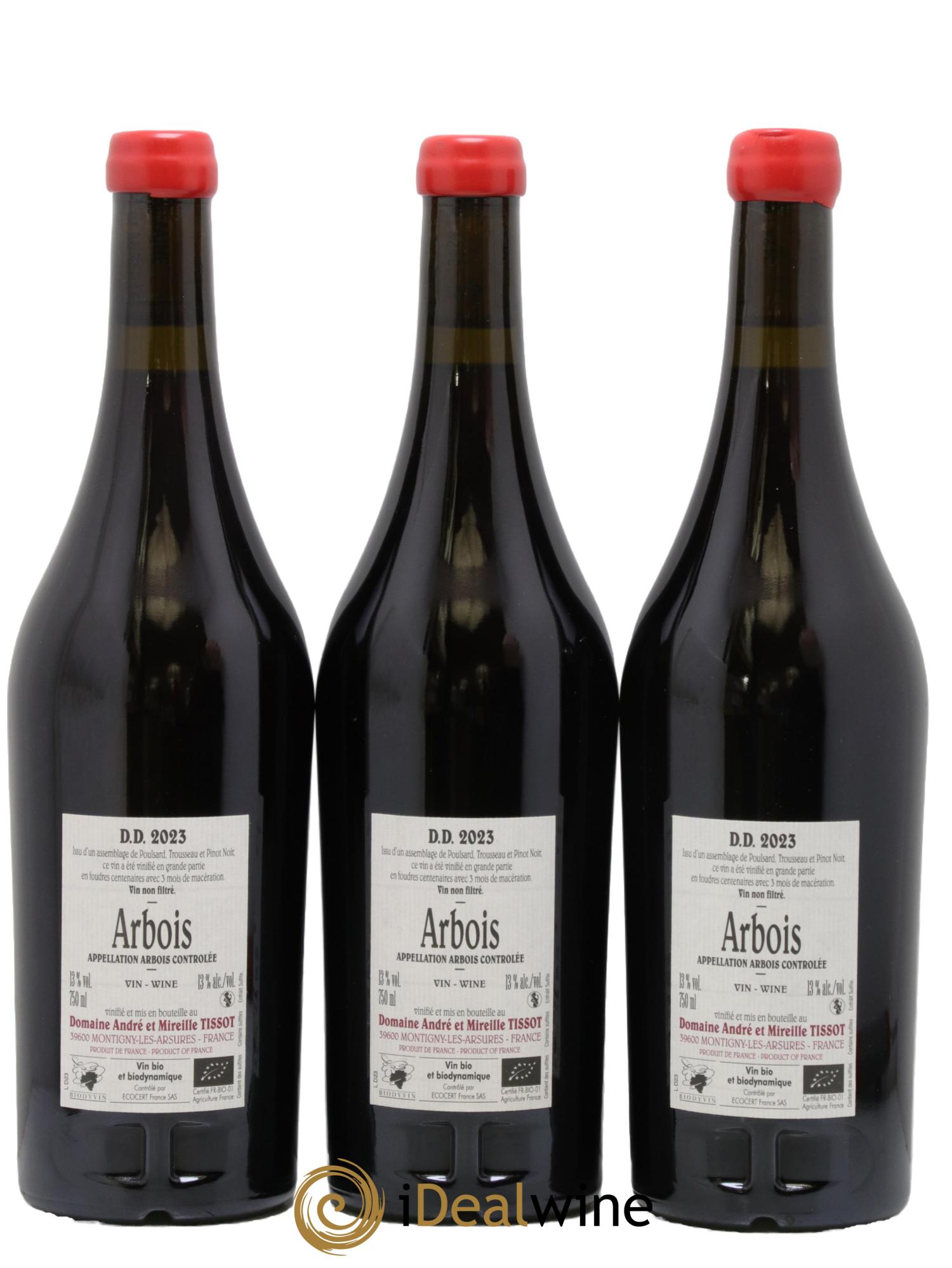 Arbois DD Bénédicte et Stéphane Tissot 2023 - Lot de 3 bouteilles - 1