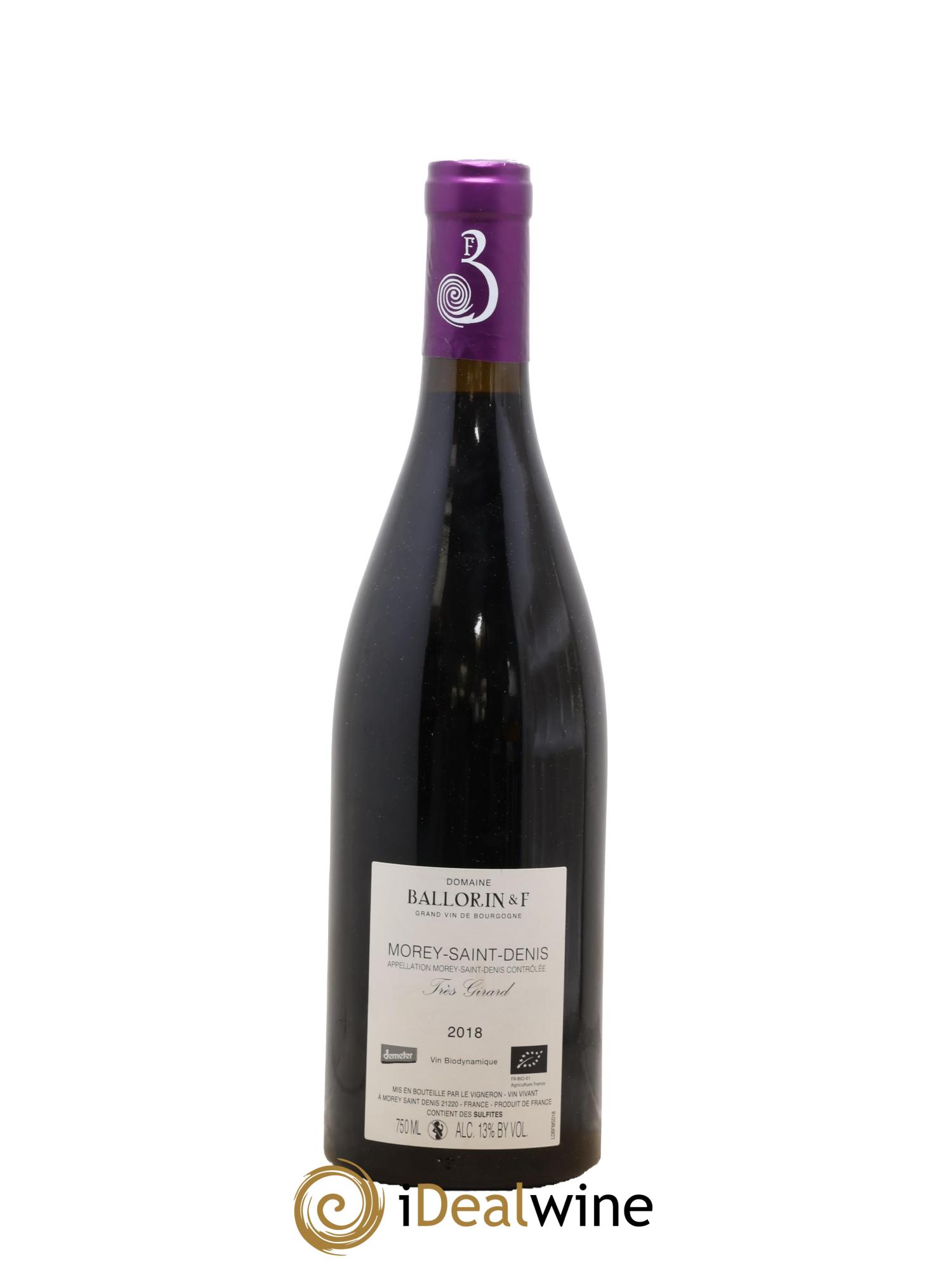 Morey Saint-Denis Très Girard Ballorin & F(Domaine) 2018 - Posten von 1 Flasche - 1