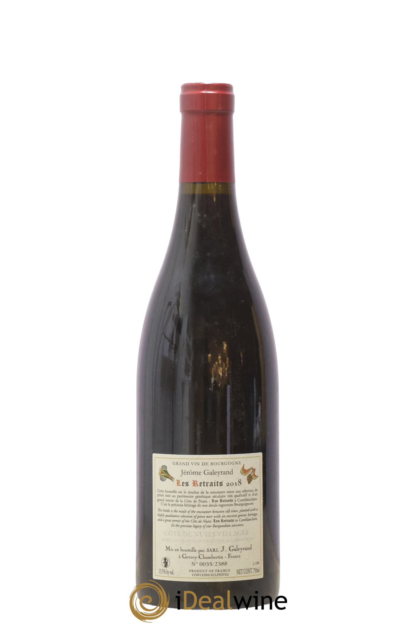 Côte de Nuits-Villages Les Retraits Jérôme Galeyrand 2018 - Lot of 1 bottle - 1