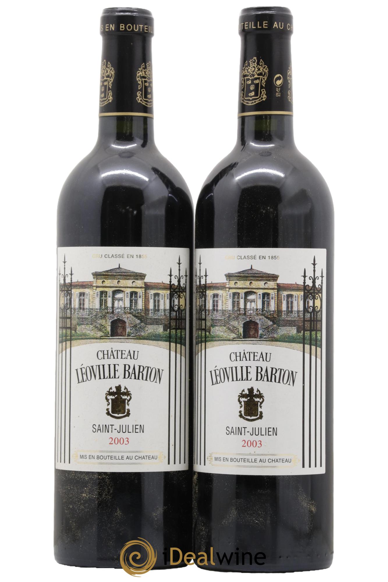 Château Léoville Barton 2ème Grand Cru Classé 2003 - Lot de 2 bouteilles - 0