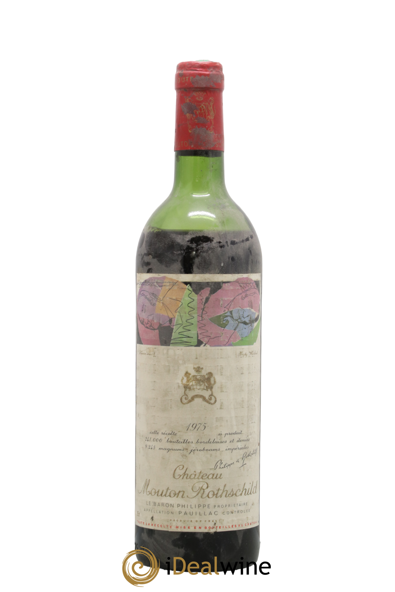 Château Mouton Rothschild 1er Grand Cru Classé 1975 - Lot de 1 bouteille - 0