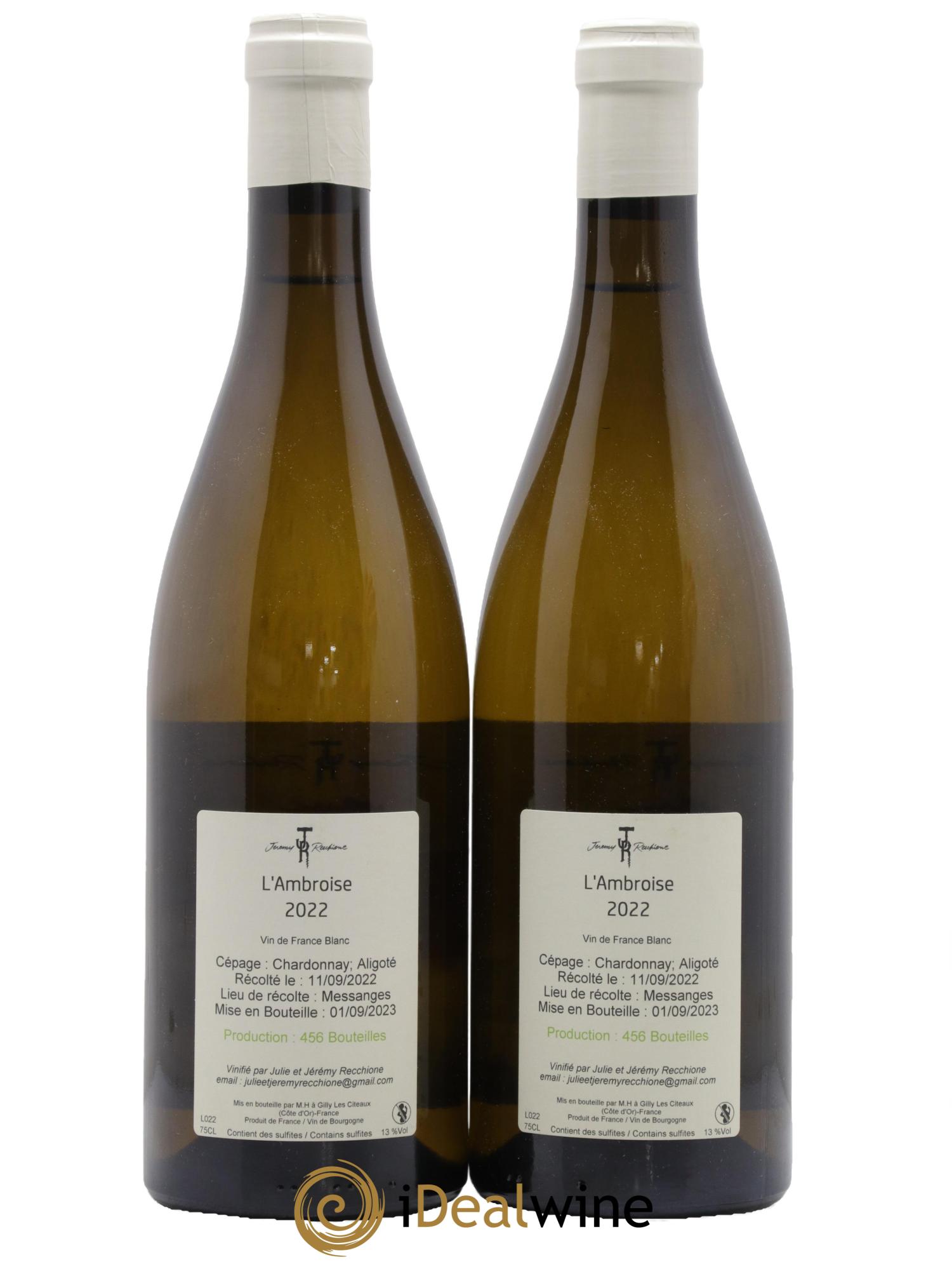 Vin de France L'Ambroise Recchione Jeremy 2022 - Lot de 2 bouteilles - 1