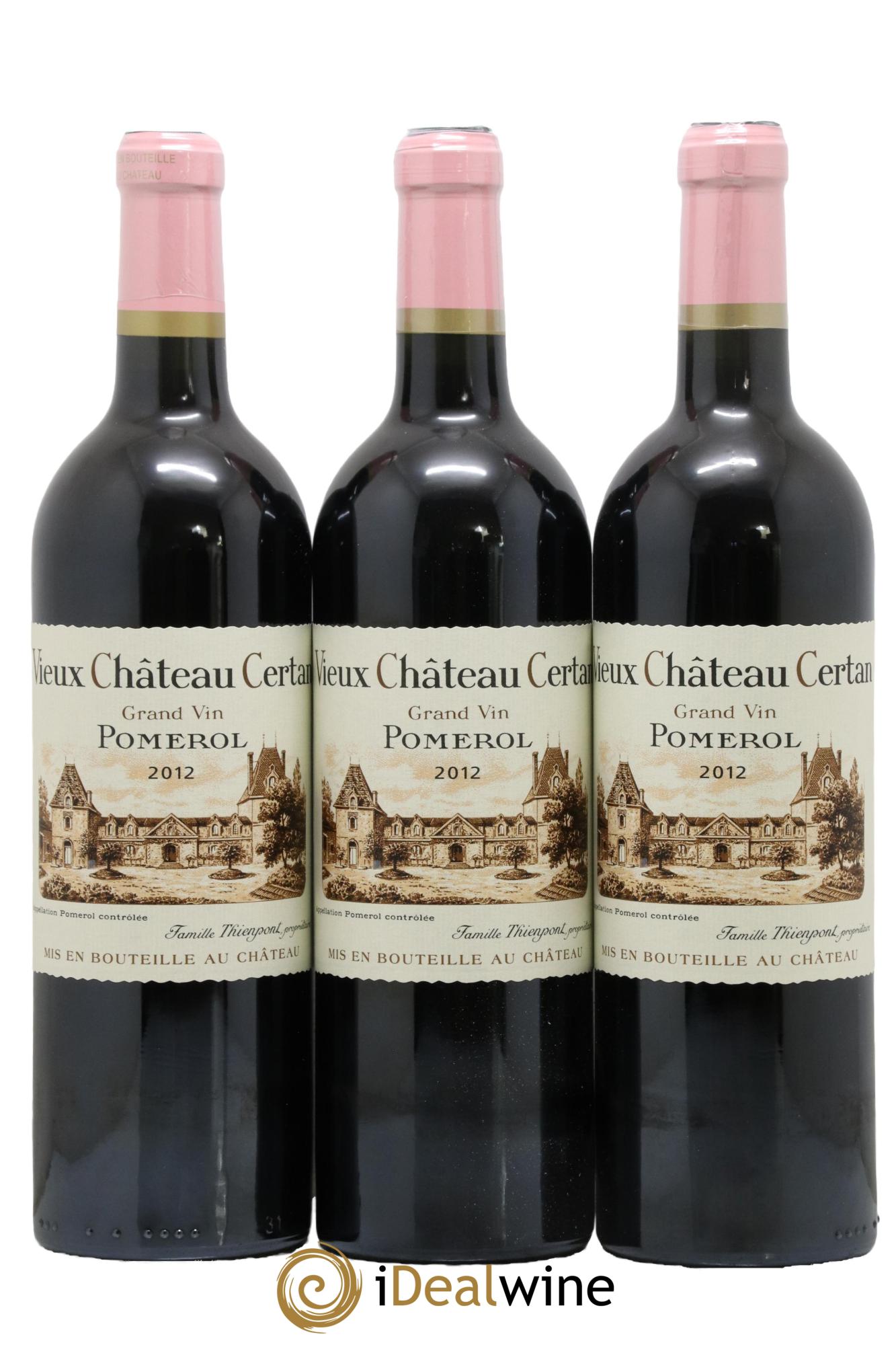 Vieux Château Certan 2012 - Lot of 3 bottles - 0