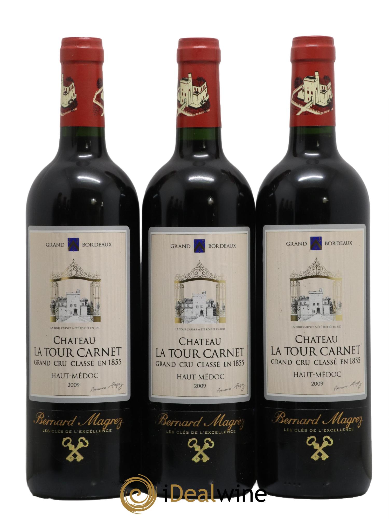 Château la Tour Carnet 4ème Grand Cru Classé 2009 - Lot de 6 bouteilles - 1