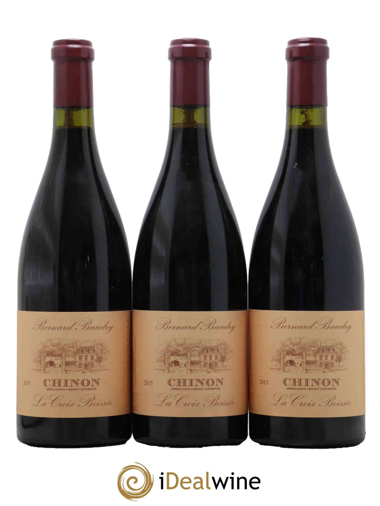 Chinon La Croix Boissée Bernard Baudry 2015 - Lotto di 3 bottiglie - 0