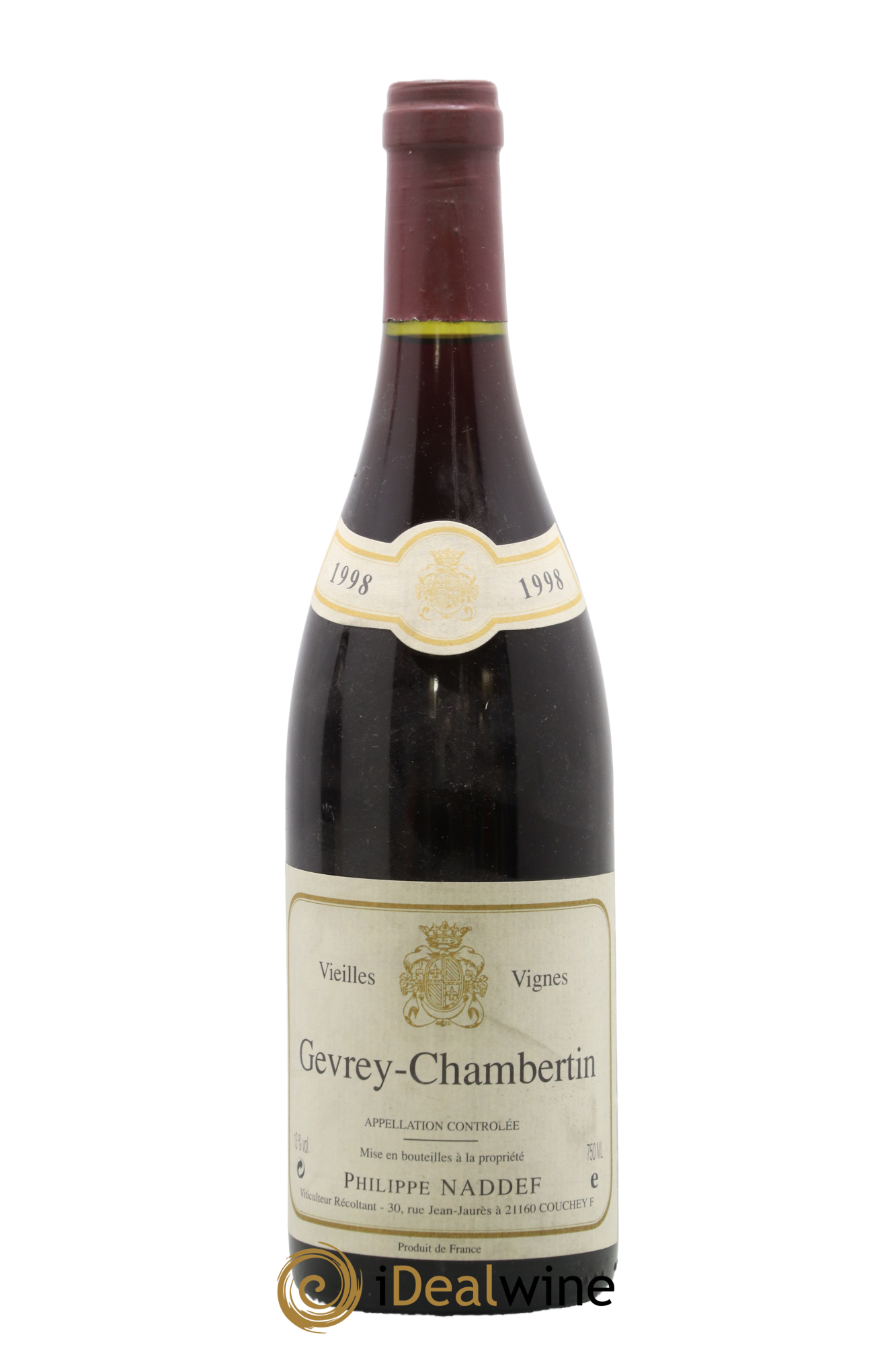 Gevrey-Chambertin Vieilles Vignes Philippe Naddef 1998 - Lot de 1 bouteille - 0