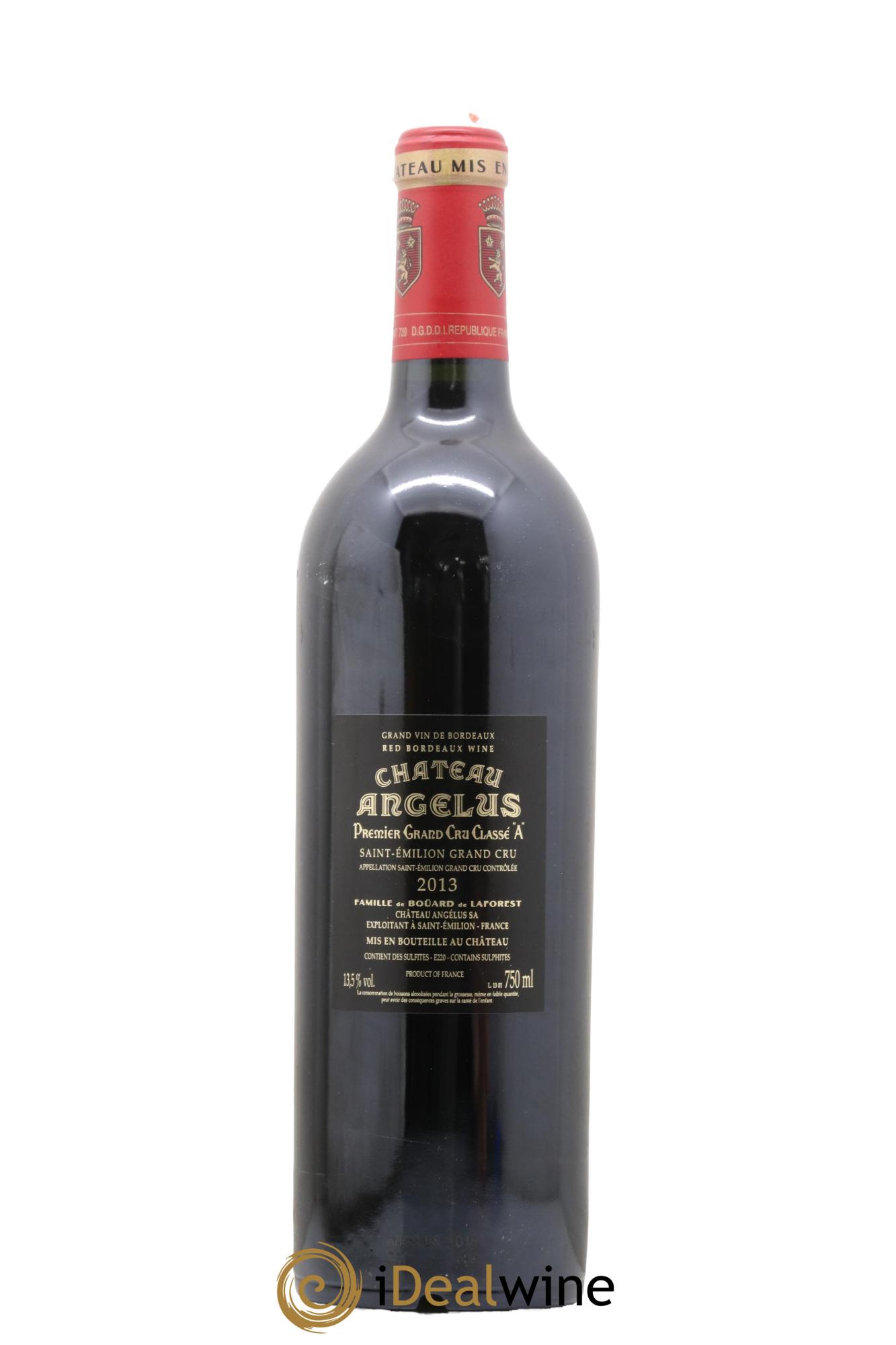 Château Angélus 1er Grand Cru Classé A 2013 - Lot de 1 bouteille - 1