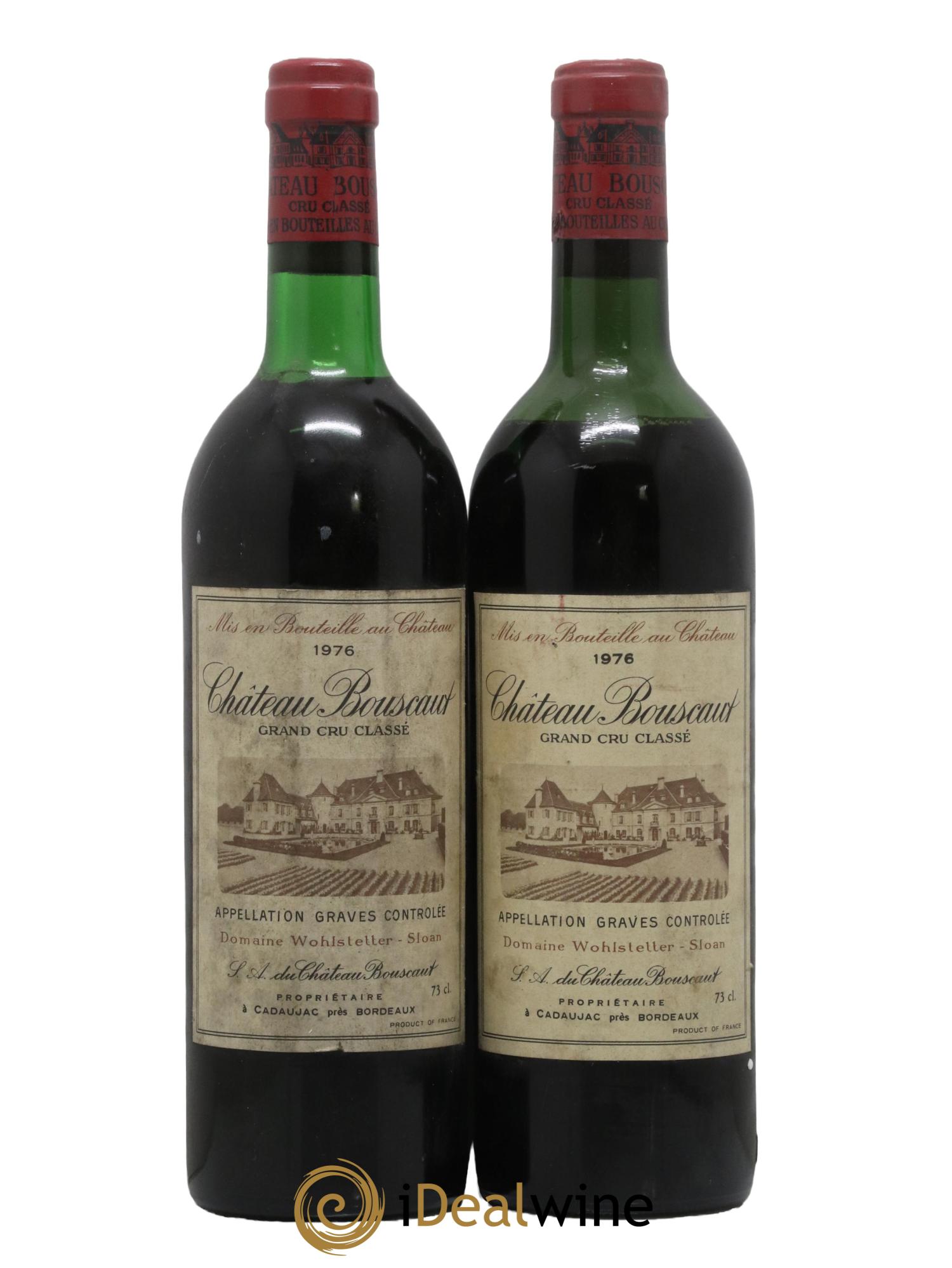 Château Bouscaut Cru Classé de Graves 1976 - Lot de 2 bouteilles - 0
