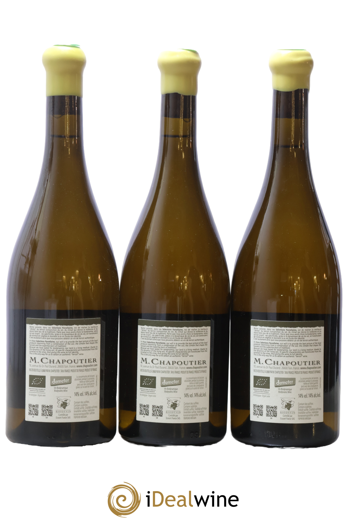 Hermitage Ermitage l'Ermite Chapoutier 2015 - Lot de 3 bouteilles - 1