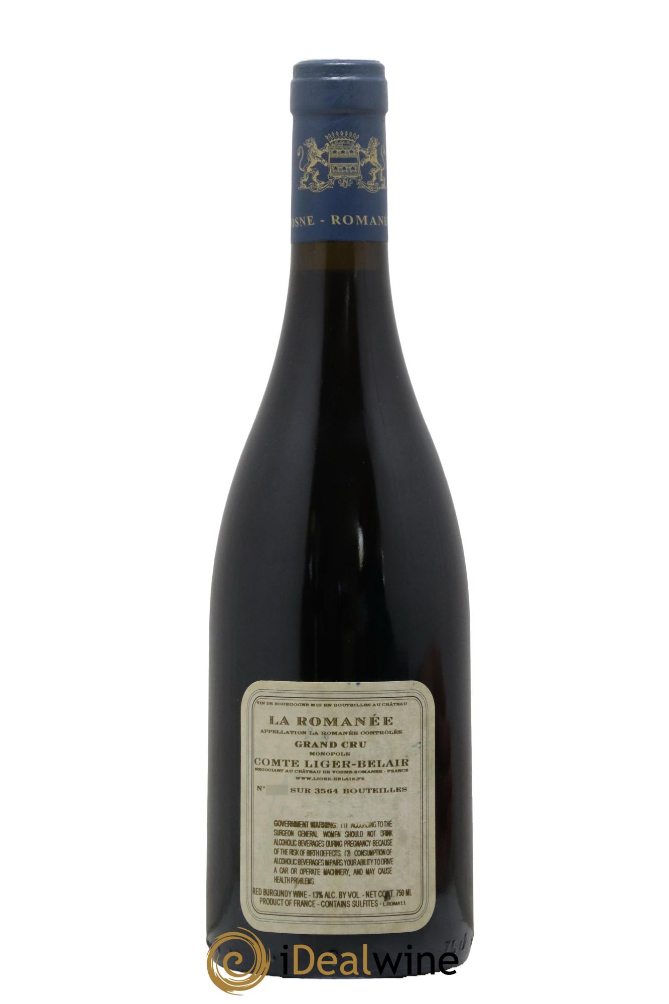 La Romanée Grand Cru Comte Liger-Belair (Domaine du) 2011 - Lot de 1 bouteille - 1