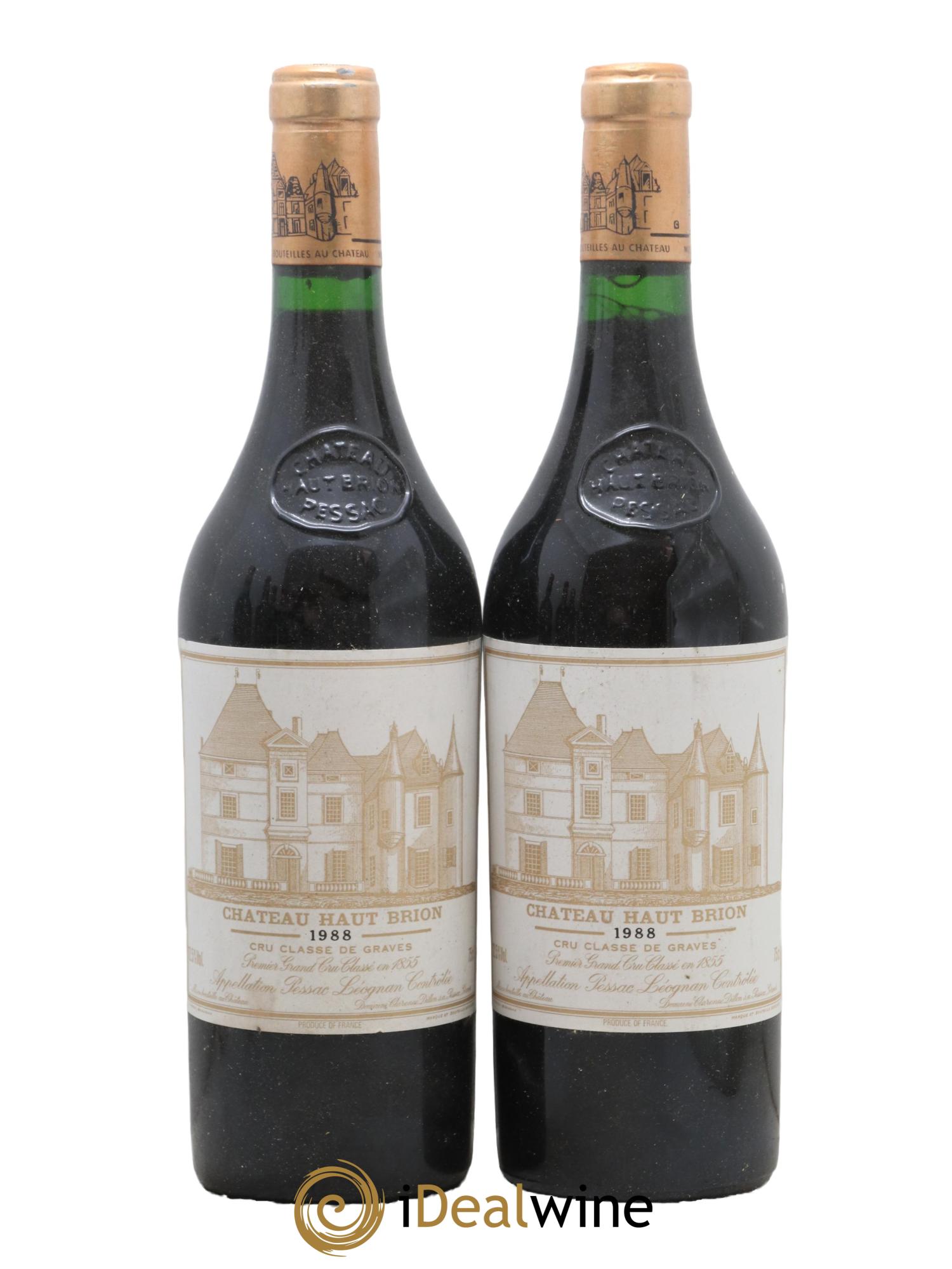 Château Haut Brion 1er Grand Cru Classé 1988 - Lot de 2 bouteilles - 0